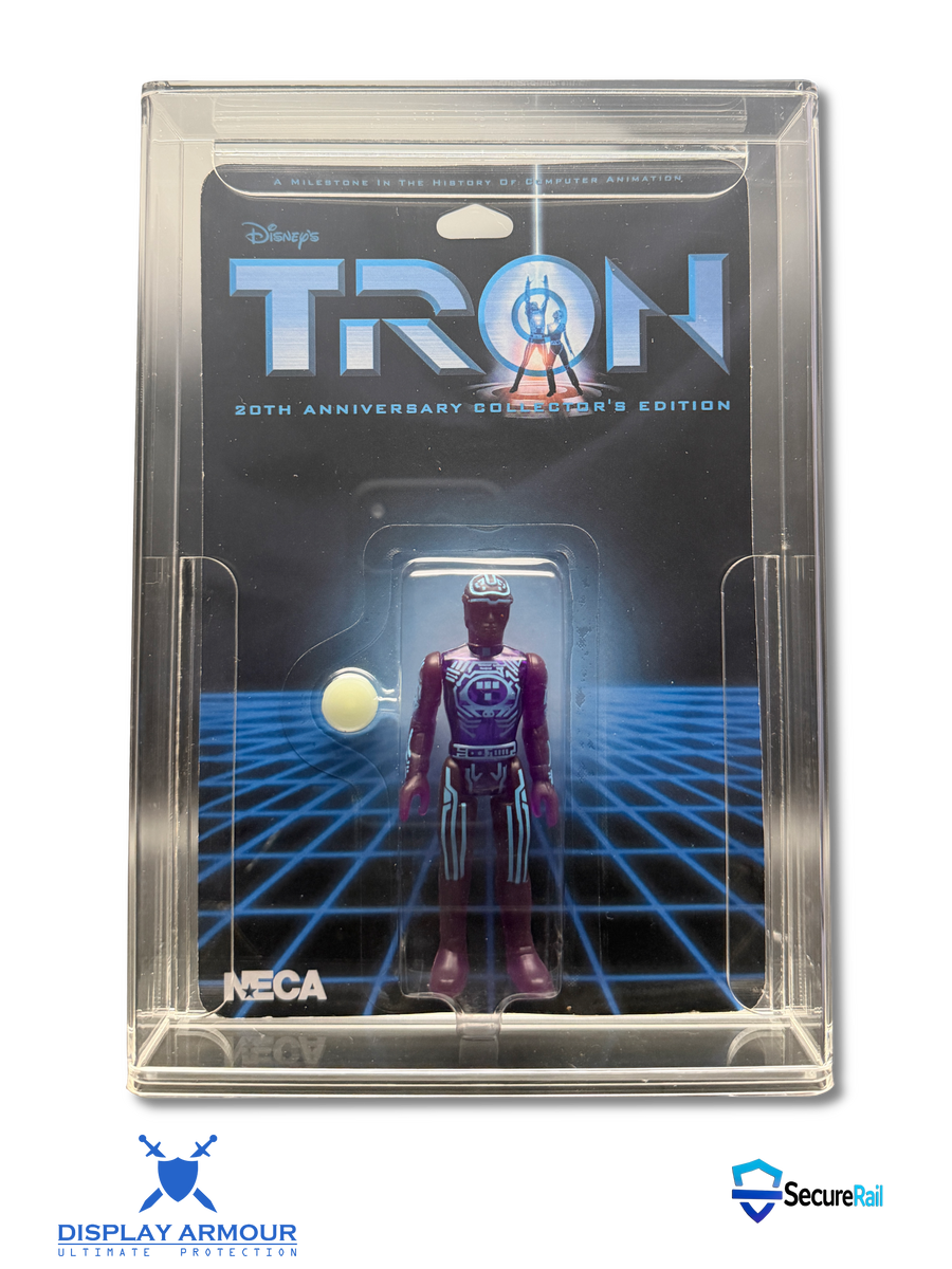 Tron acrylic display cases collection logo by Display Armour for NECA mint on card action figures
