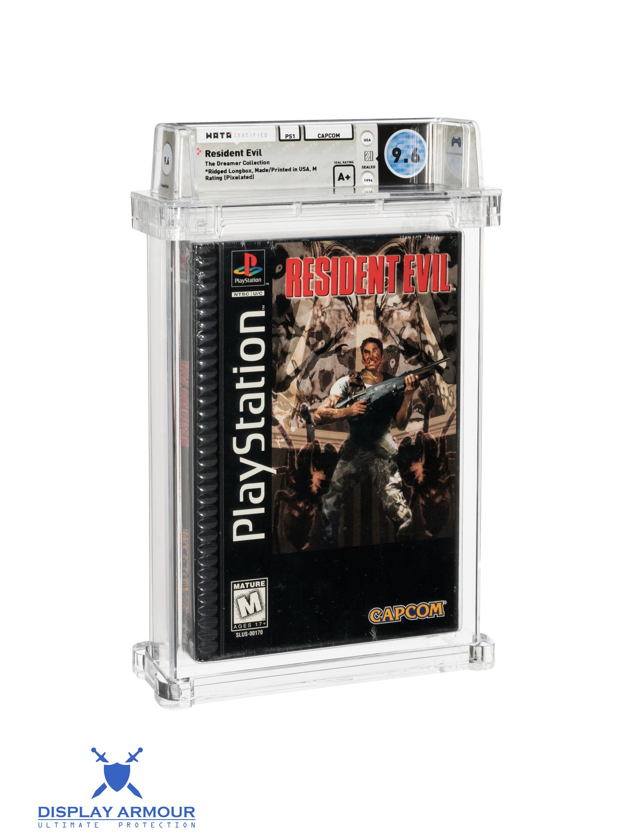 Sealed first-production Resident Evil PlayStation ridged longbox graded Wata 9.6 A+
