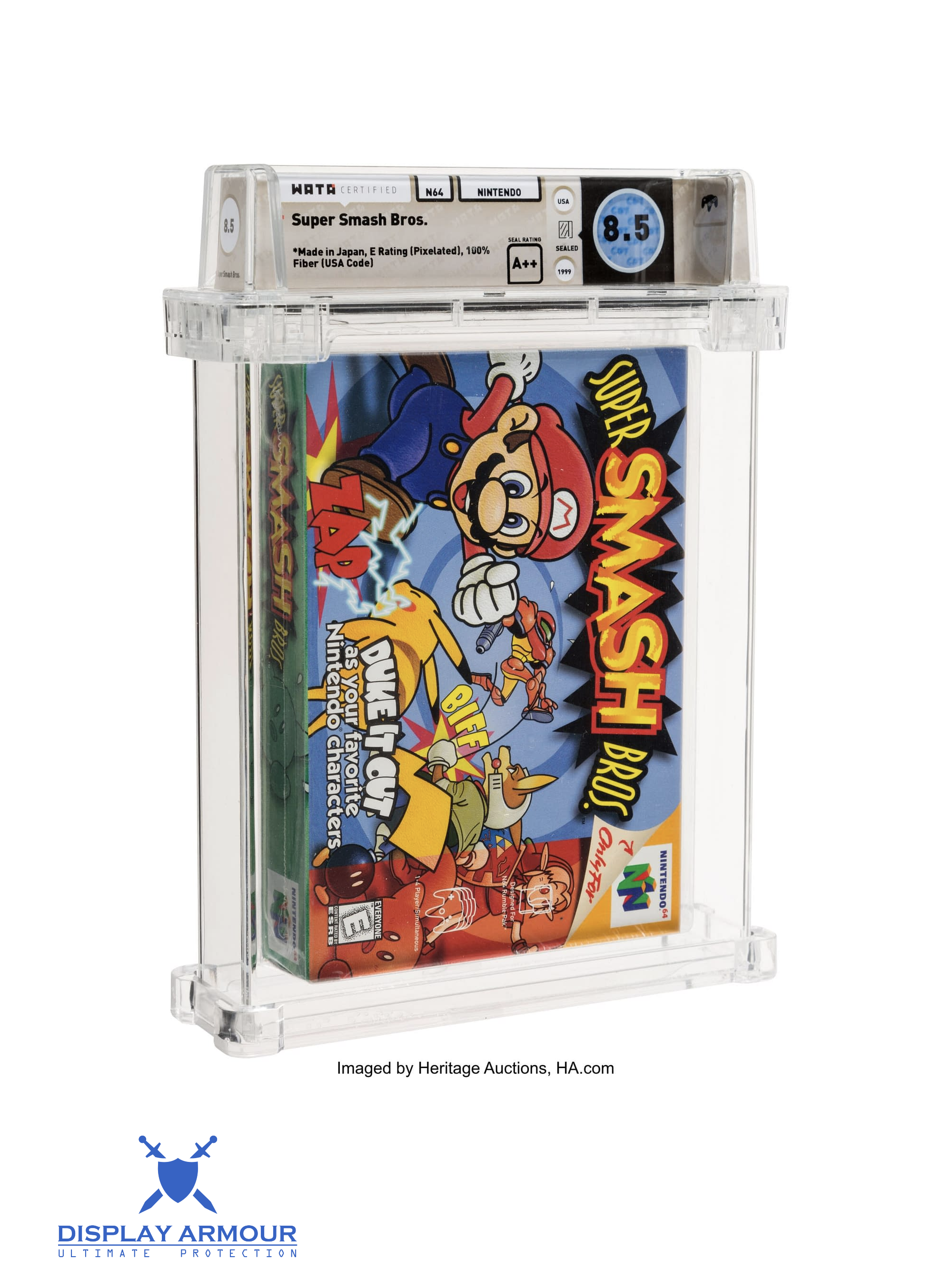Sealed Super Smash Bros. Nintendo 64 game graded Wata 9.8 A++