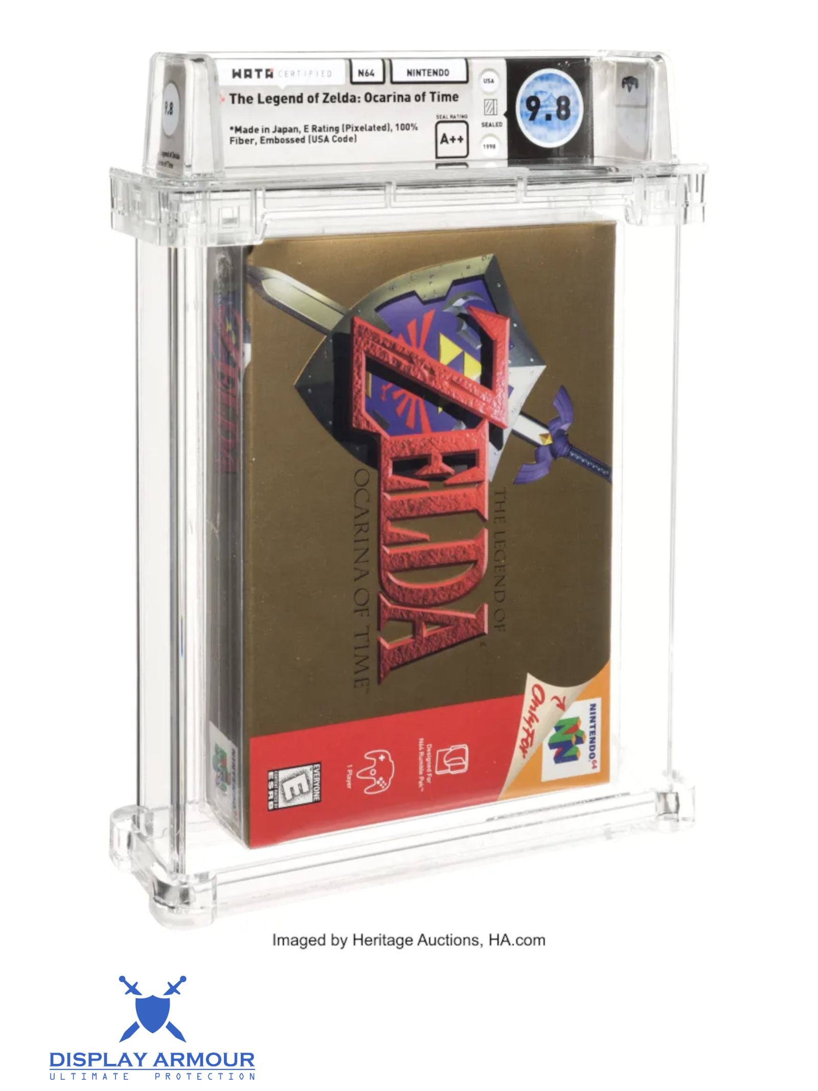 Sealed The Legend of Zelda Ocarina of Time Nintendo 64 game graded Wata 9.8 A++