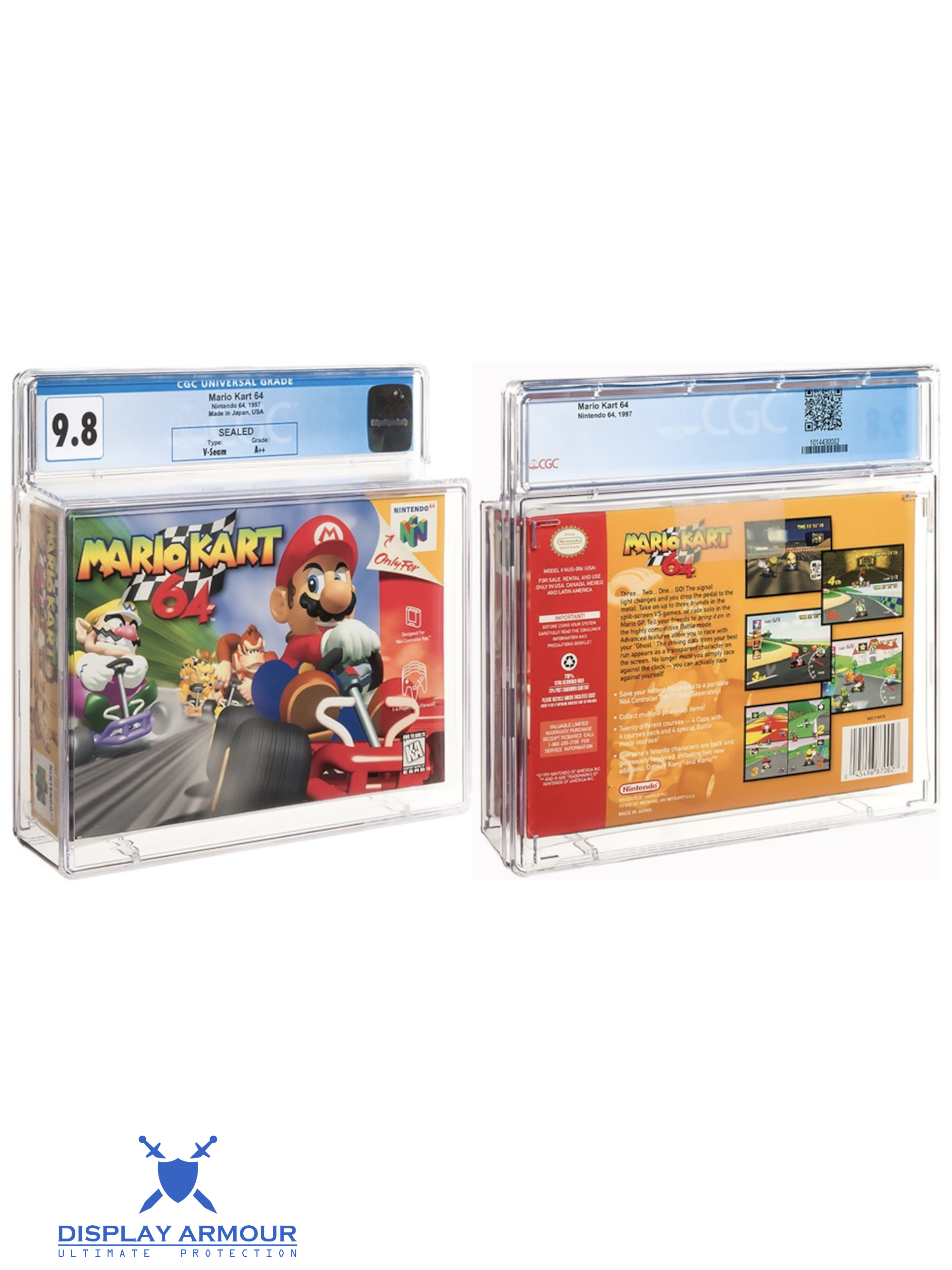 Sealed original-print Mario Kart 64 game graded PSA 9.8 A++