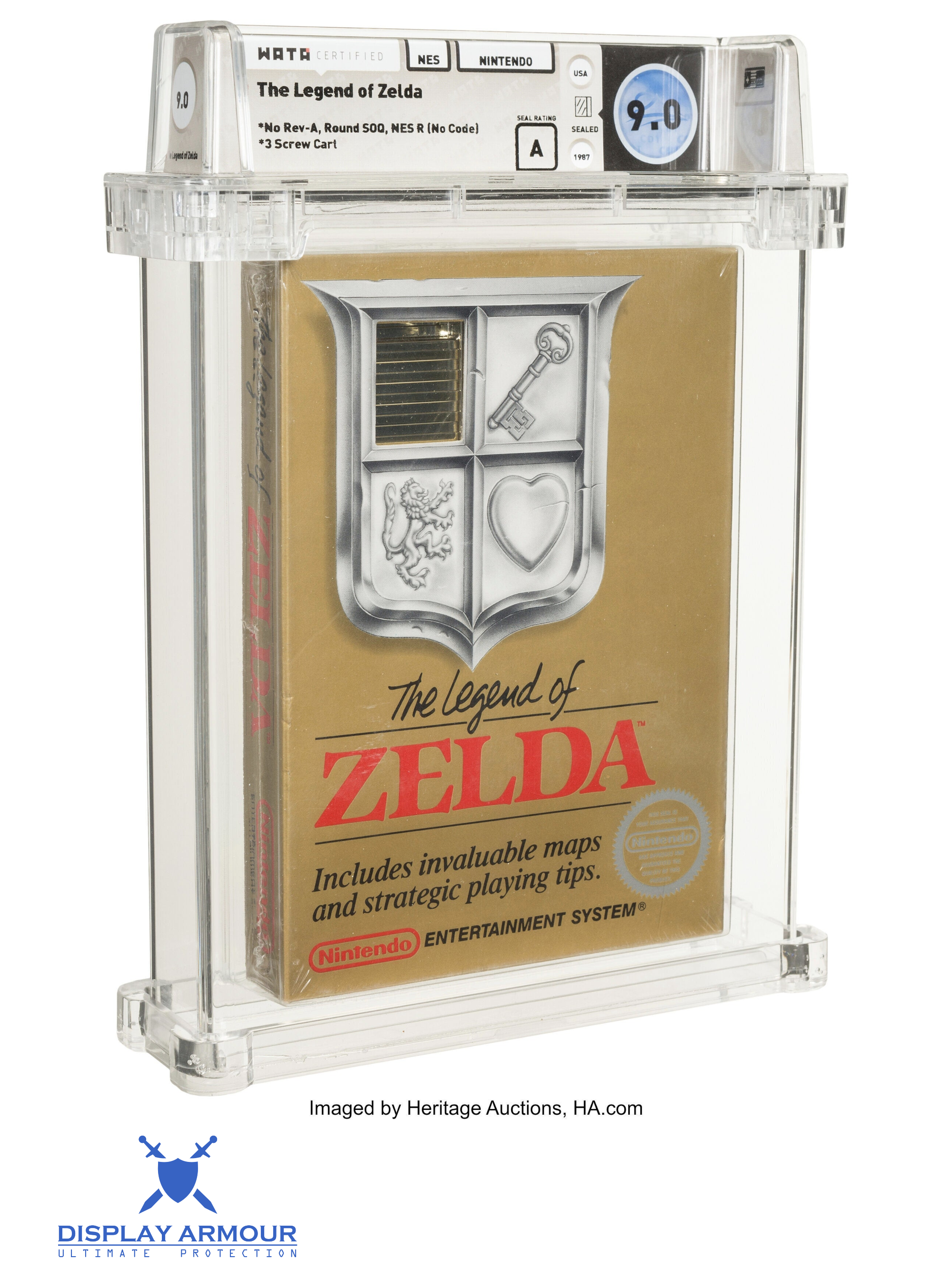 Sealed early-production The Legend of Zelda NES game graded Wata 9.0 A