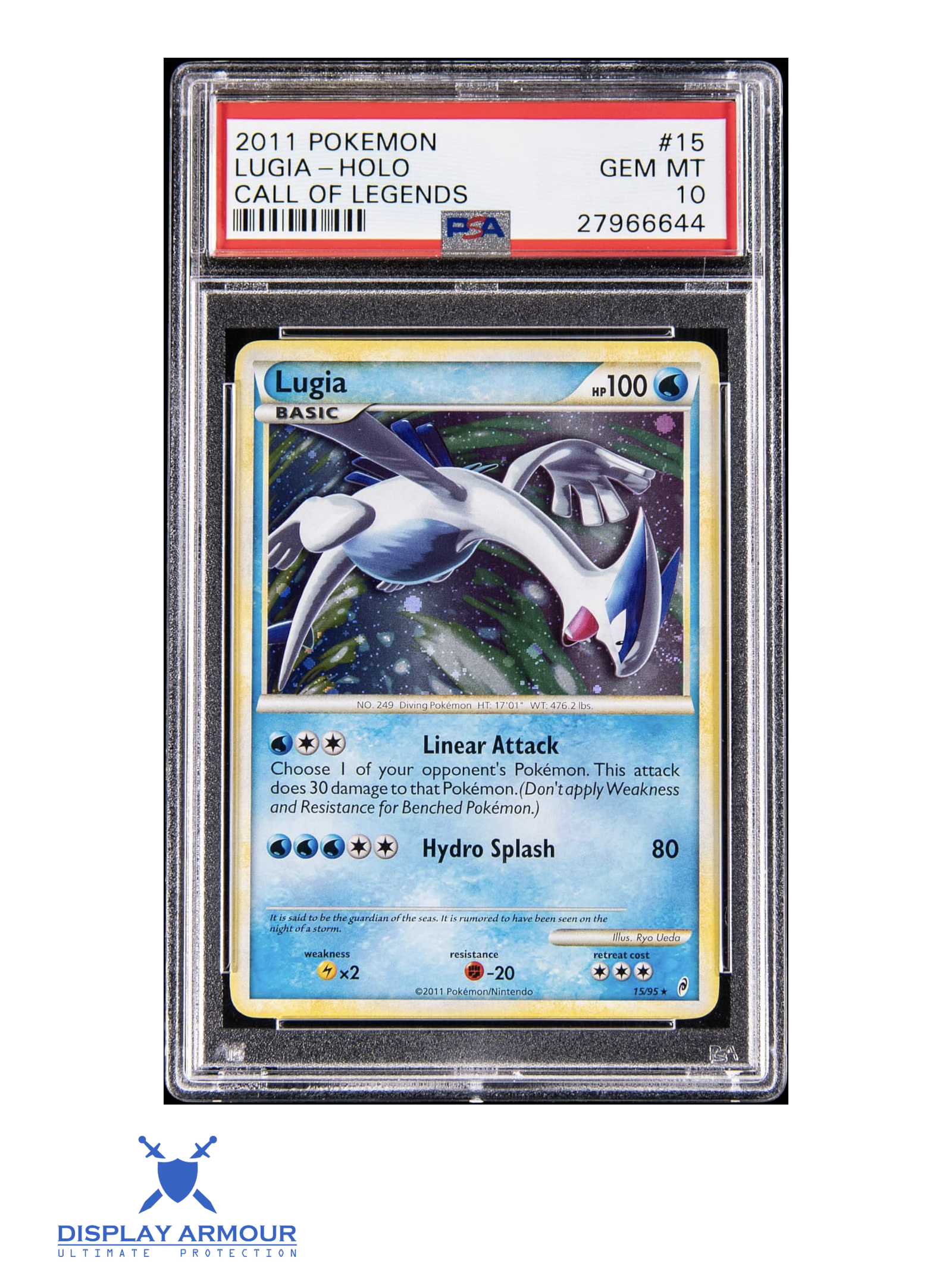 Auction photograph of Lugia Holo 15/95, Call of Legends Pokémon card