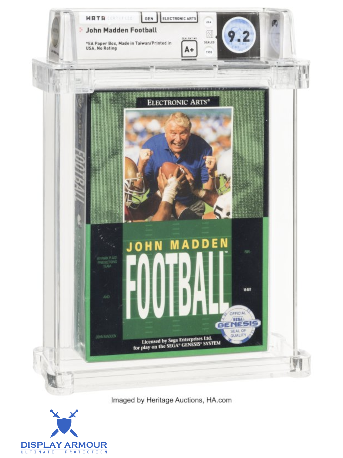 Sealed John Madden Football Sega Genesis game graded Wata 9.2 A+