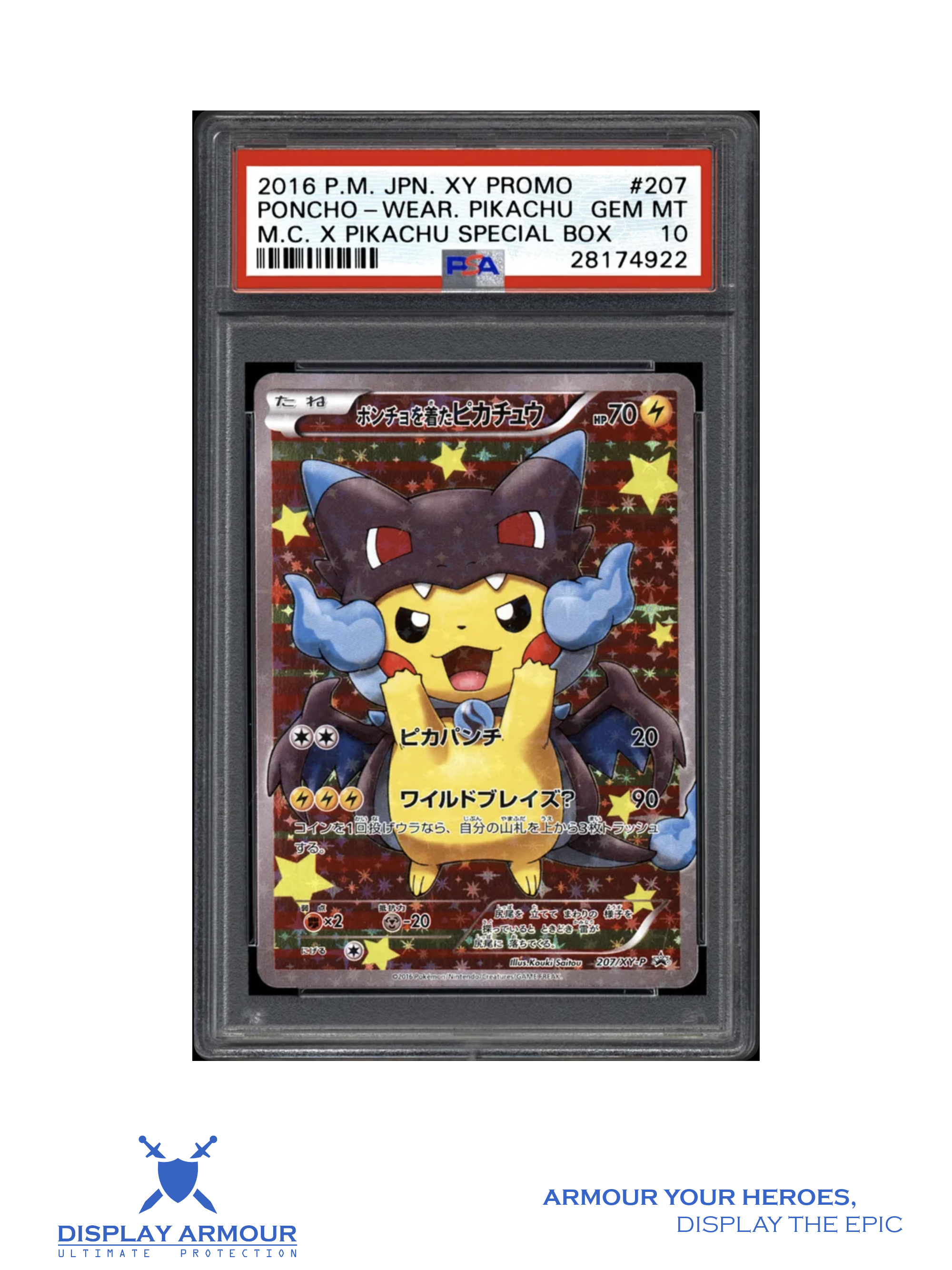 Poncho-Wearing Pikachu, Mega Charizard X Pokémon card