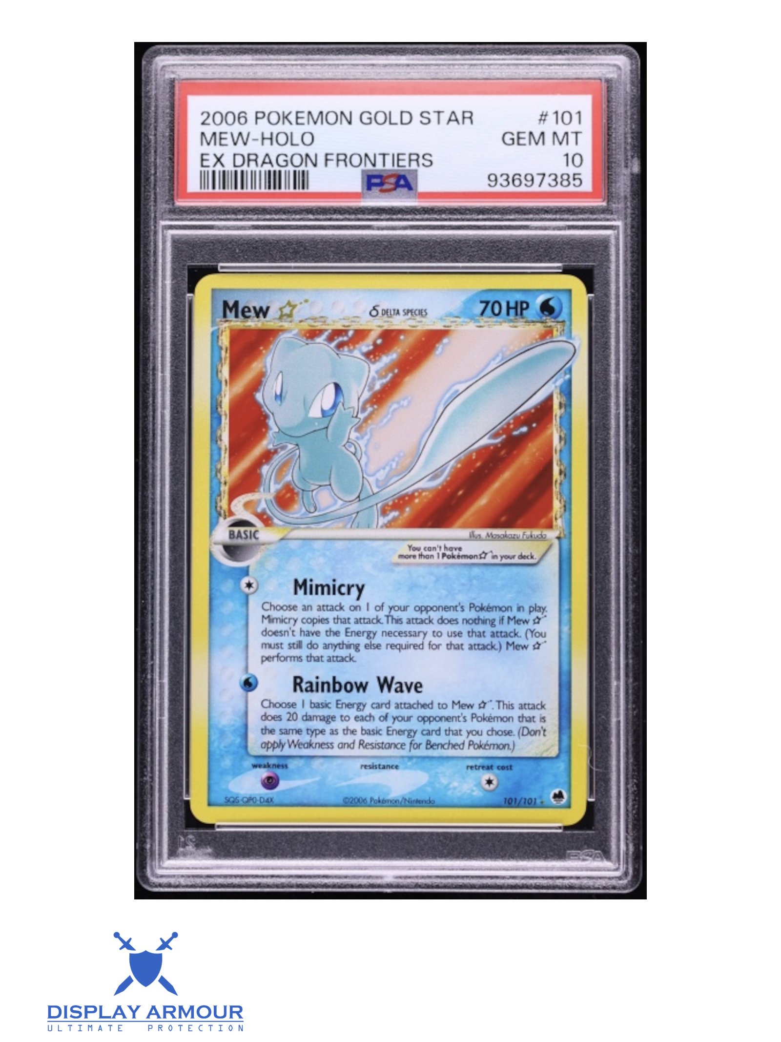 Mew Gold Star, 2006 EX Dragon Frontiers Pokémon card