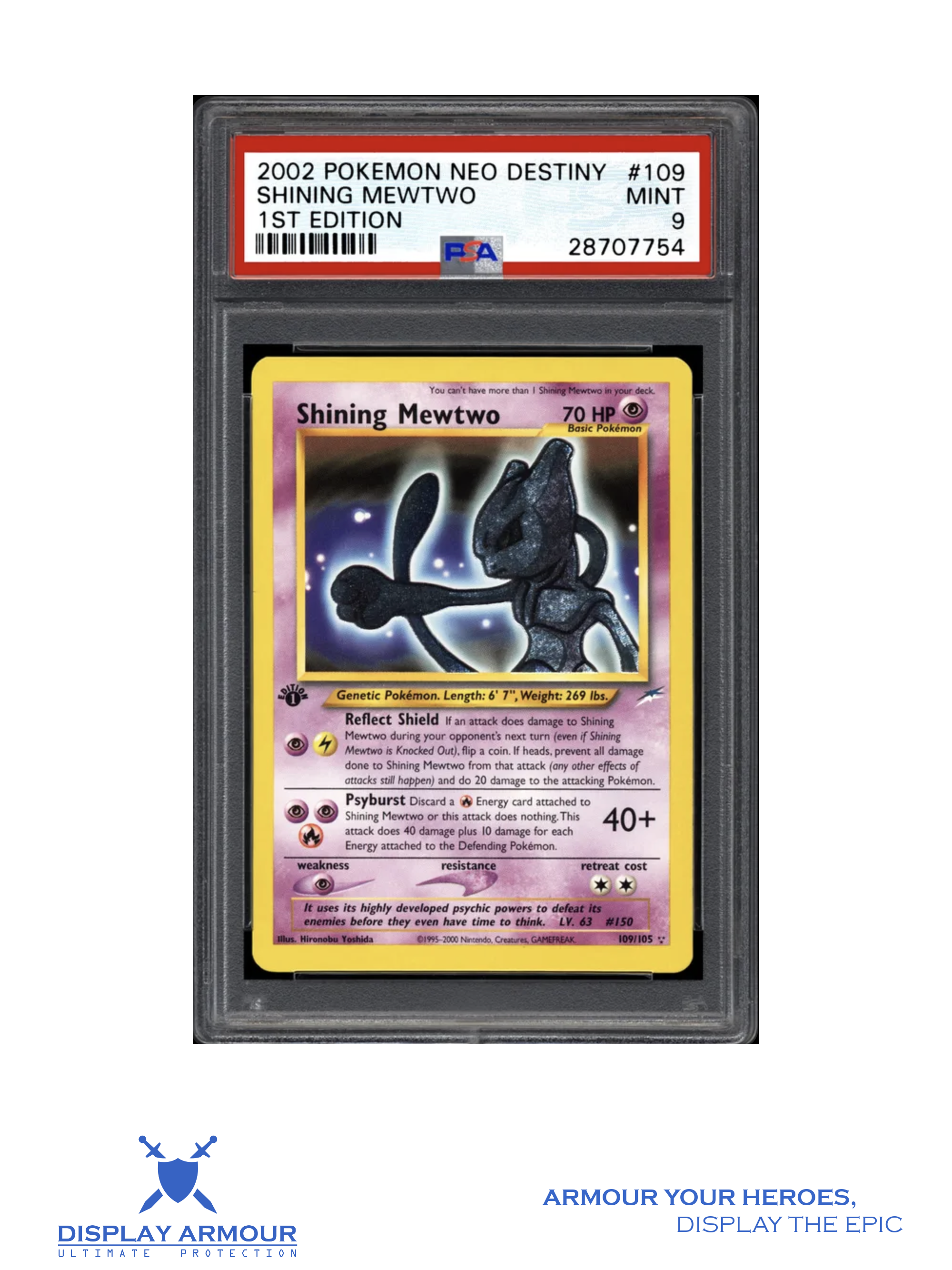 Shining Mewtwo 1st Edition, Neo Destiny Pokémon card