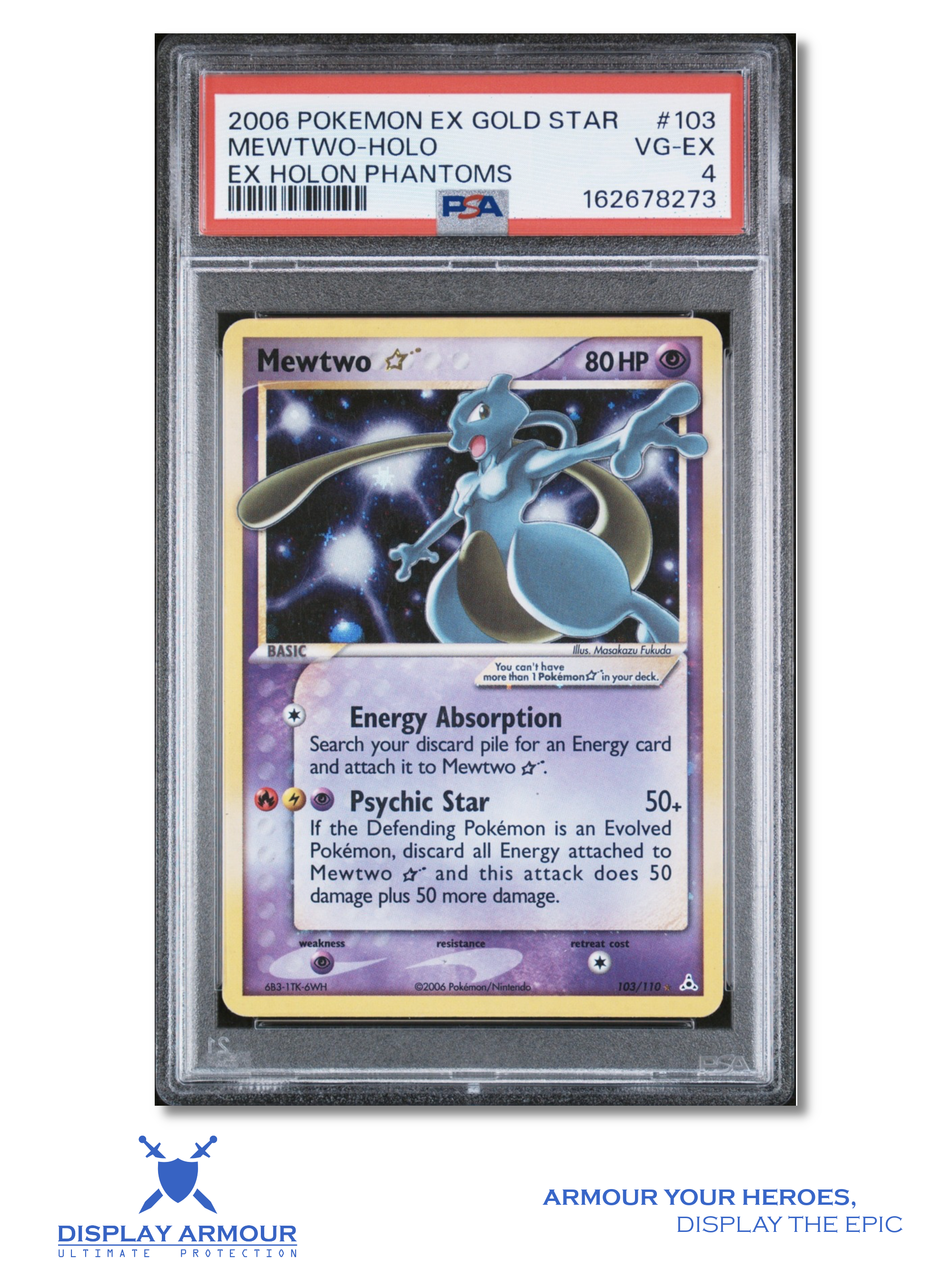 Mewtwo Gold Star, EX Holon Phantoms Pokémon card