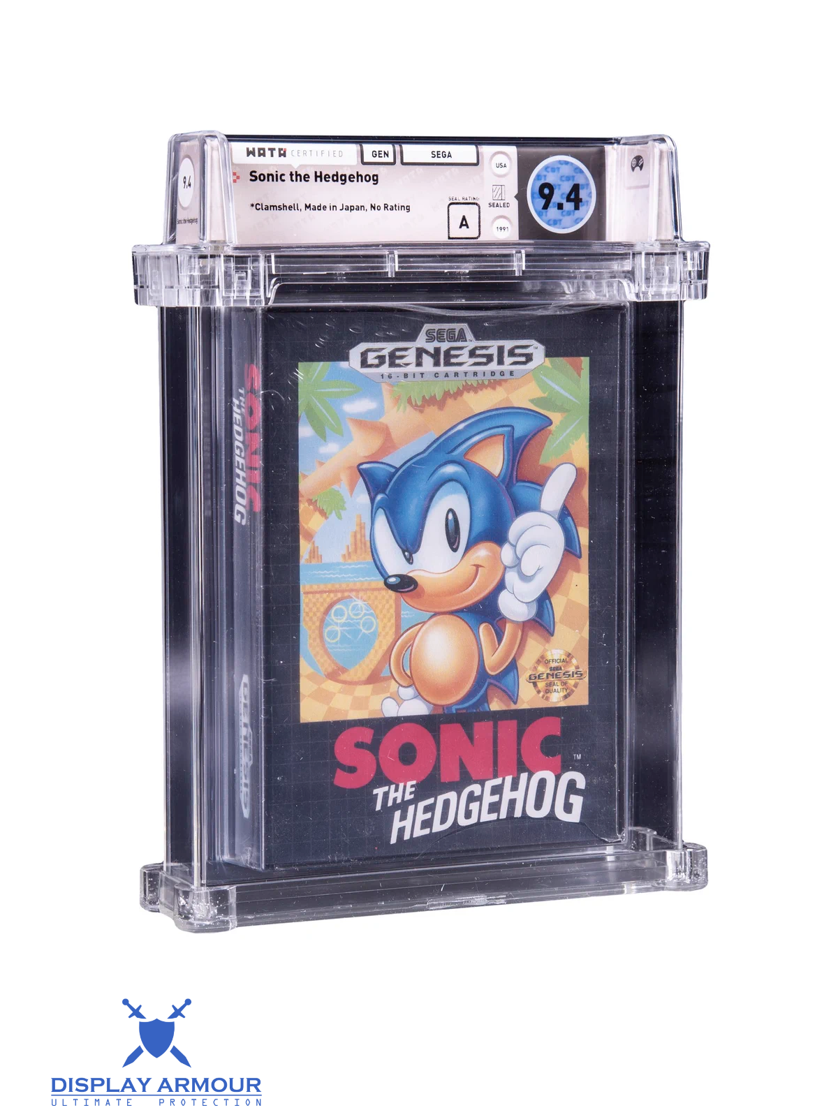 Sealed Sonic the Hedgehog Sega Genesis game graded Wata 9.4 A