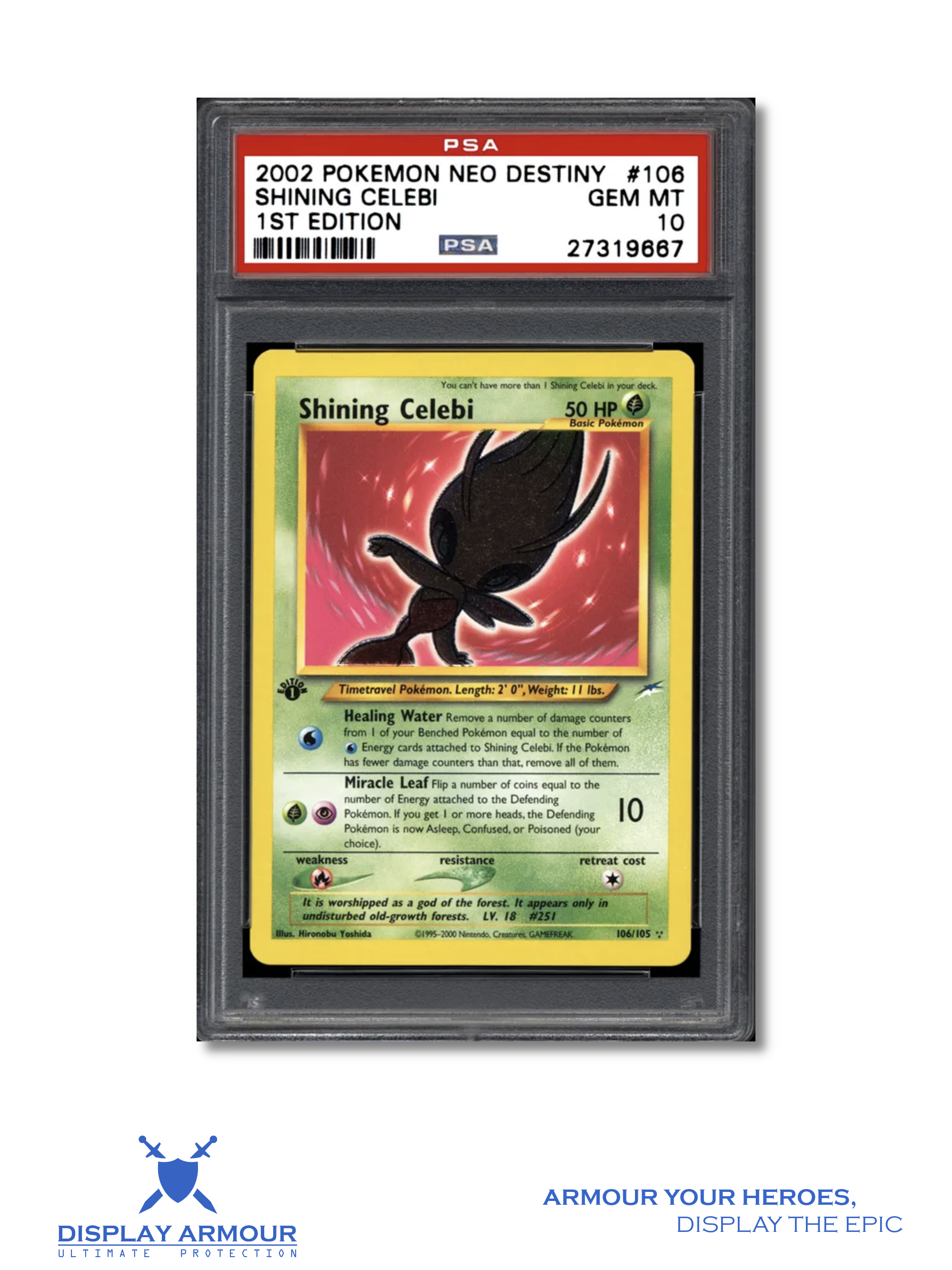 Shining Celebi 1st Edition, Neo Destiny Pokémon card
