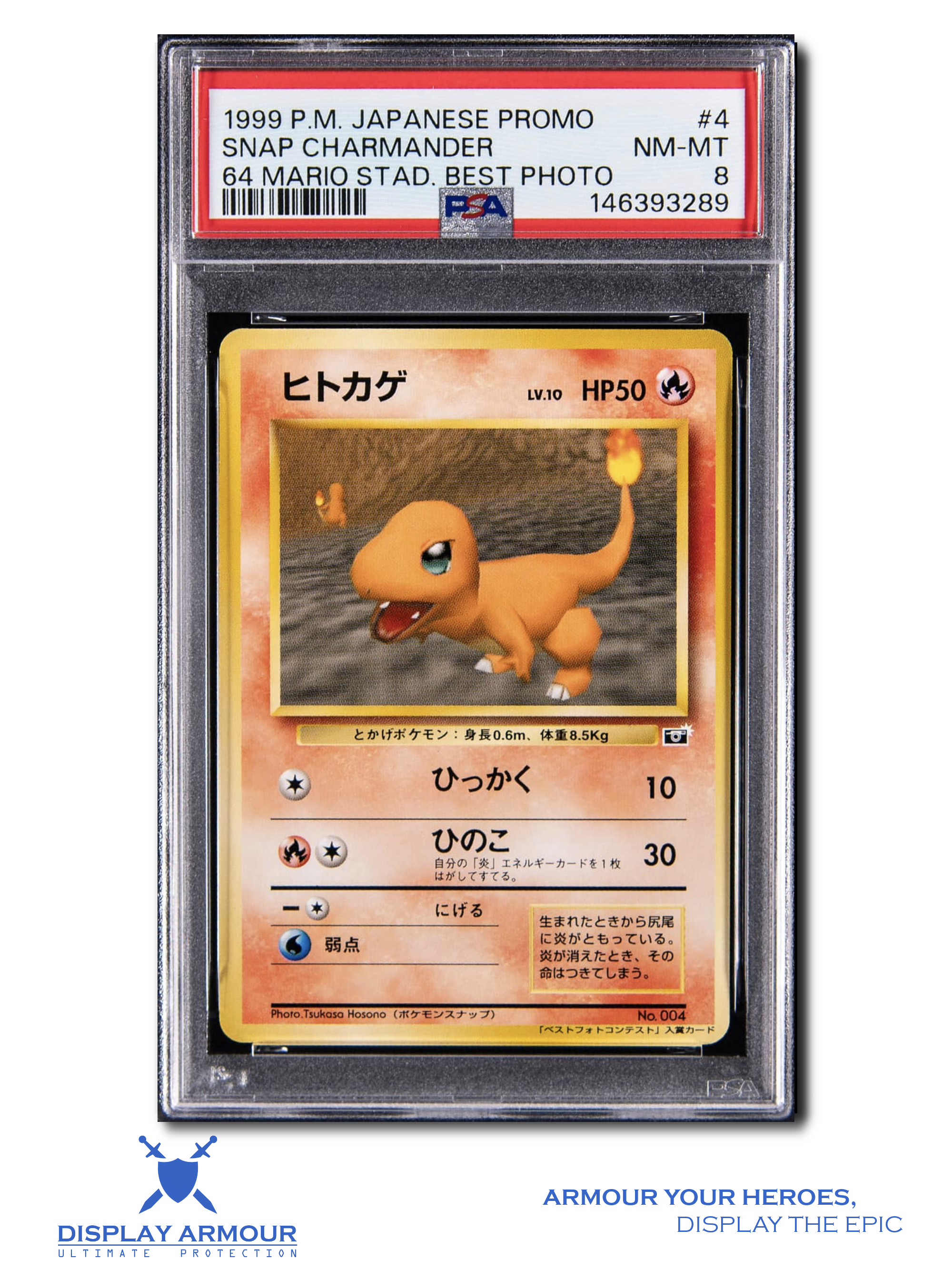 Pokémon Snap Charmander, 1999 64 Mario Stadium Promo Pokémon card