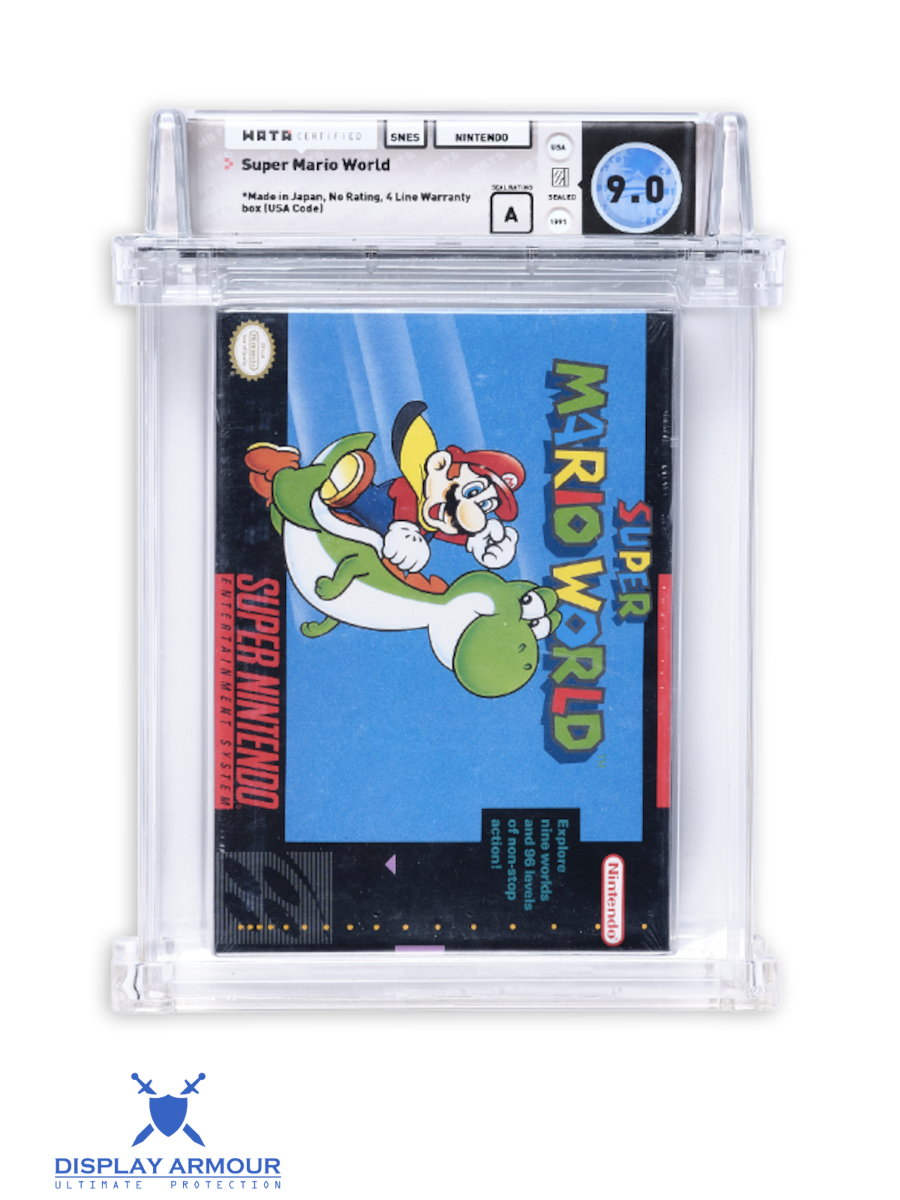 Sealed Super Mario World SNES game graded Wata 9.4 A+