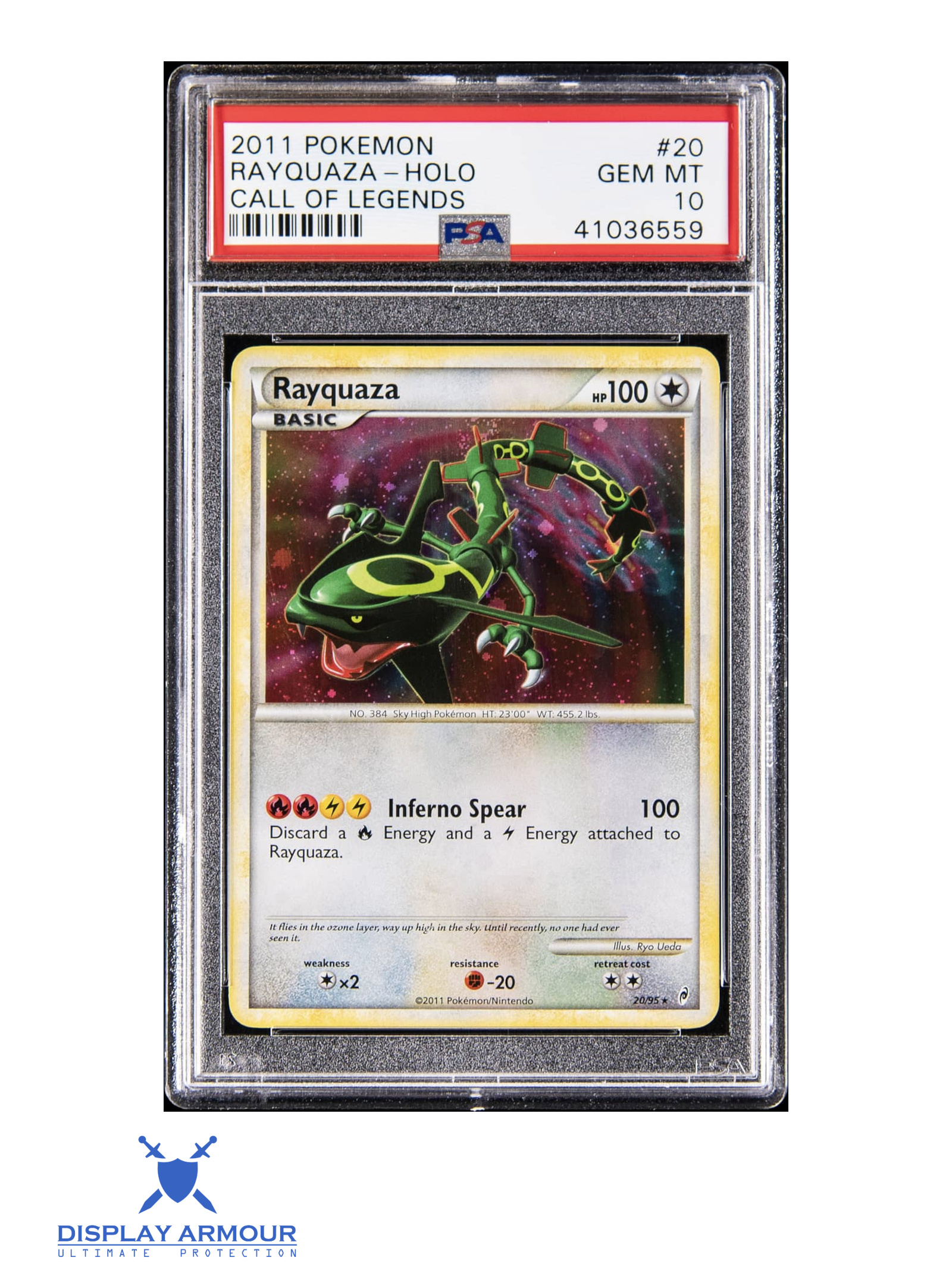 Rayquaza Regular Holo, Call of Legends, 2011 Call of Legends, 20/95 Pokémon card