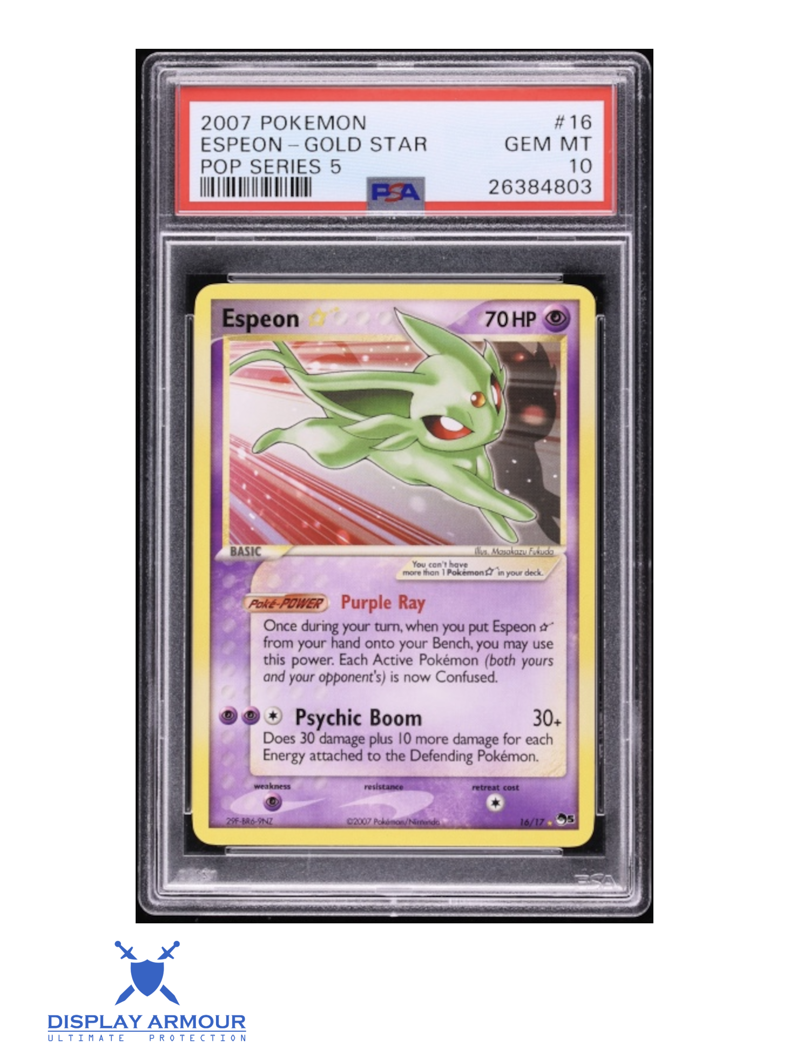 Espeon Gold Star, 2007 POP Series 5 Pokémon card