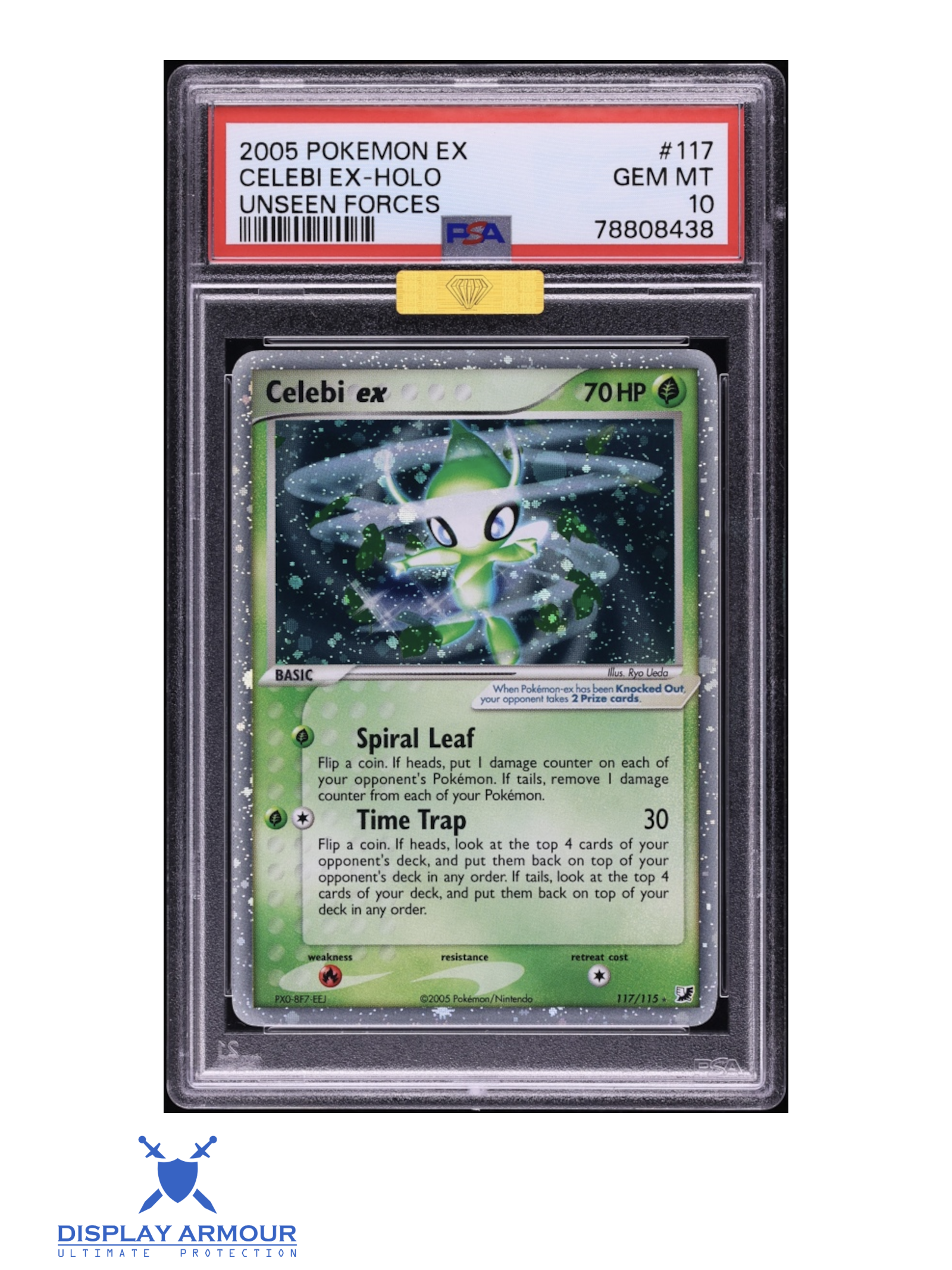 Celebi ex, EX Unseen Forces, 2005 EX Unseen Forces, 117/115 Pokémon card