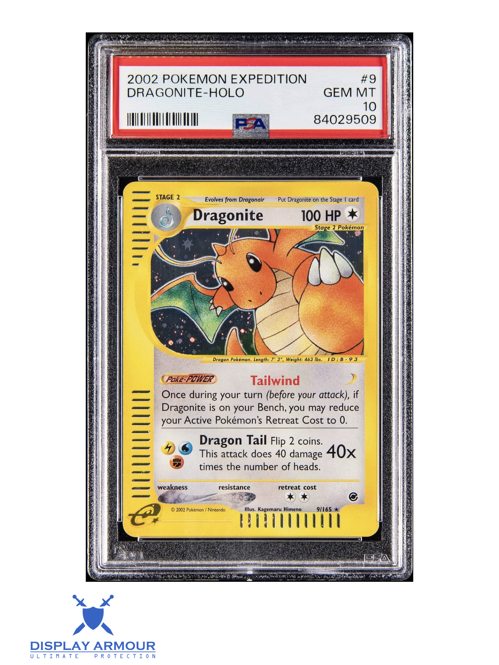 Dragonite Holo, Expedition, 2002 Expedition, 9/165 Pokémon card