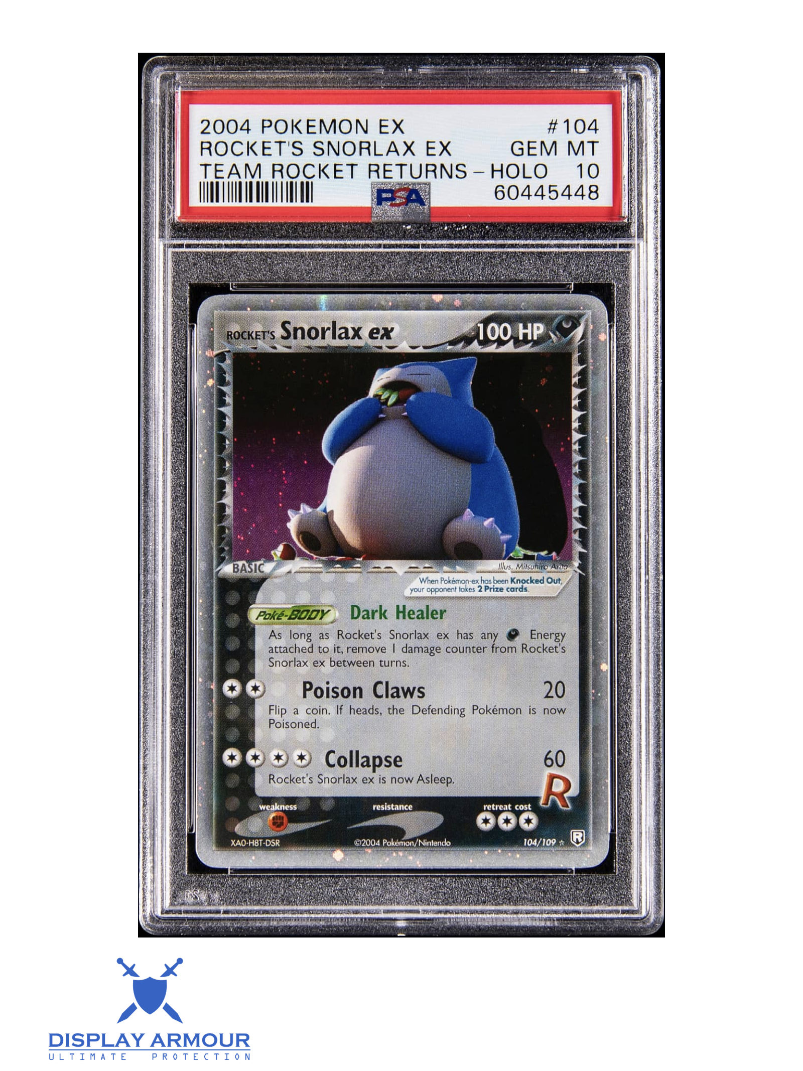 Rocket’s Snorlax ex, EX Team Rocket Returns, 2004 EX Team Rocket Returns, 104/109 Pokémon card