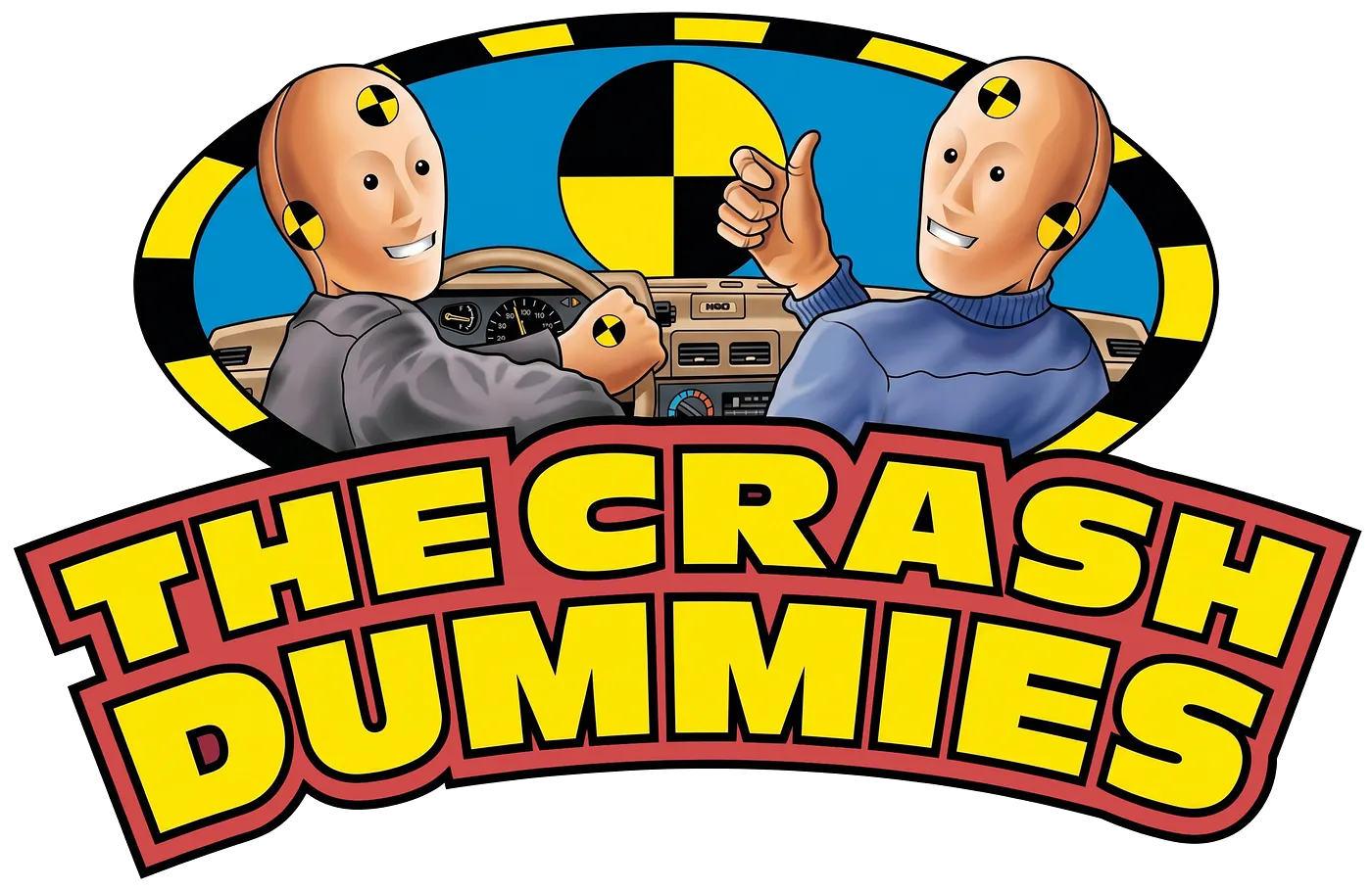 The Incredible Crash Dummies vintage Tyco action figure logo