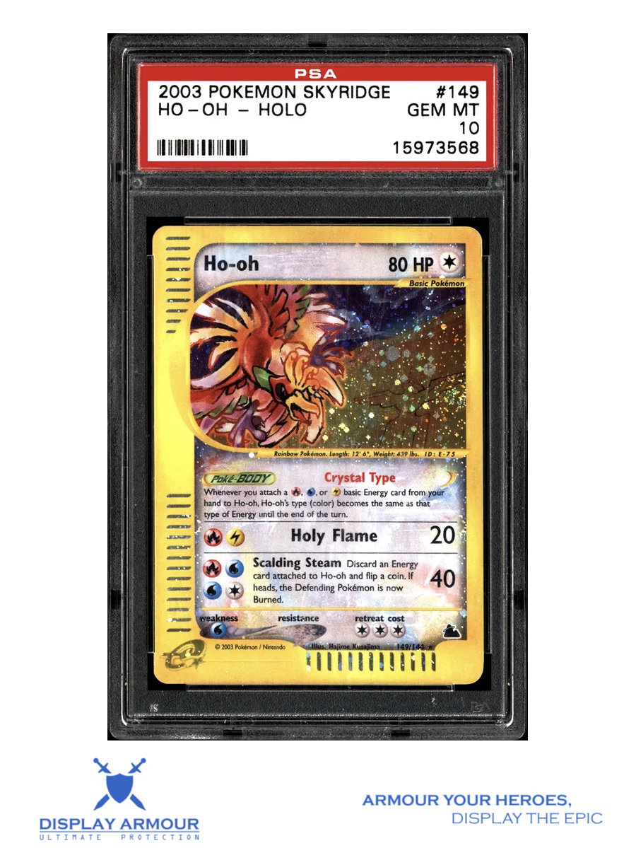 Crystal Ho-Oh Skyridge Pokémon card rare e Reader PSA graded