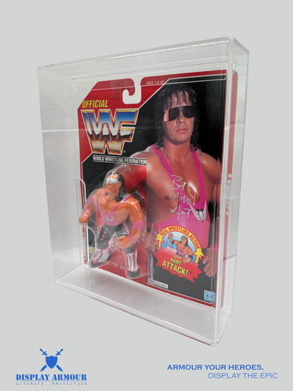 WWF Hasbro Acrylic Display Case for Single Action Figures | UV Protection, Slide Bottom, Crystal Clear by Display Armour