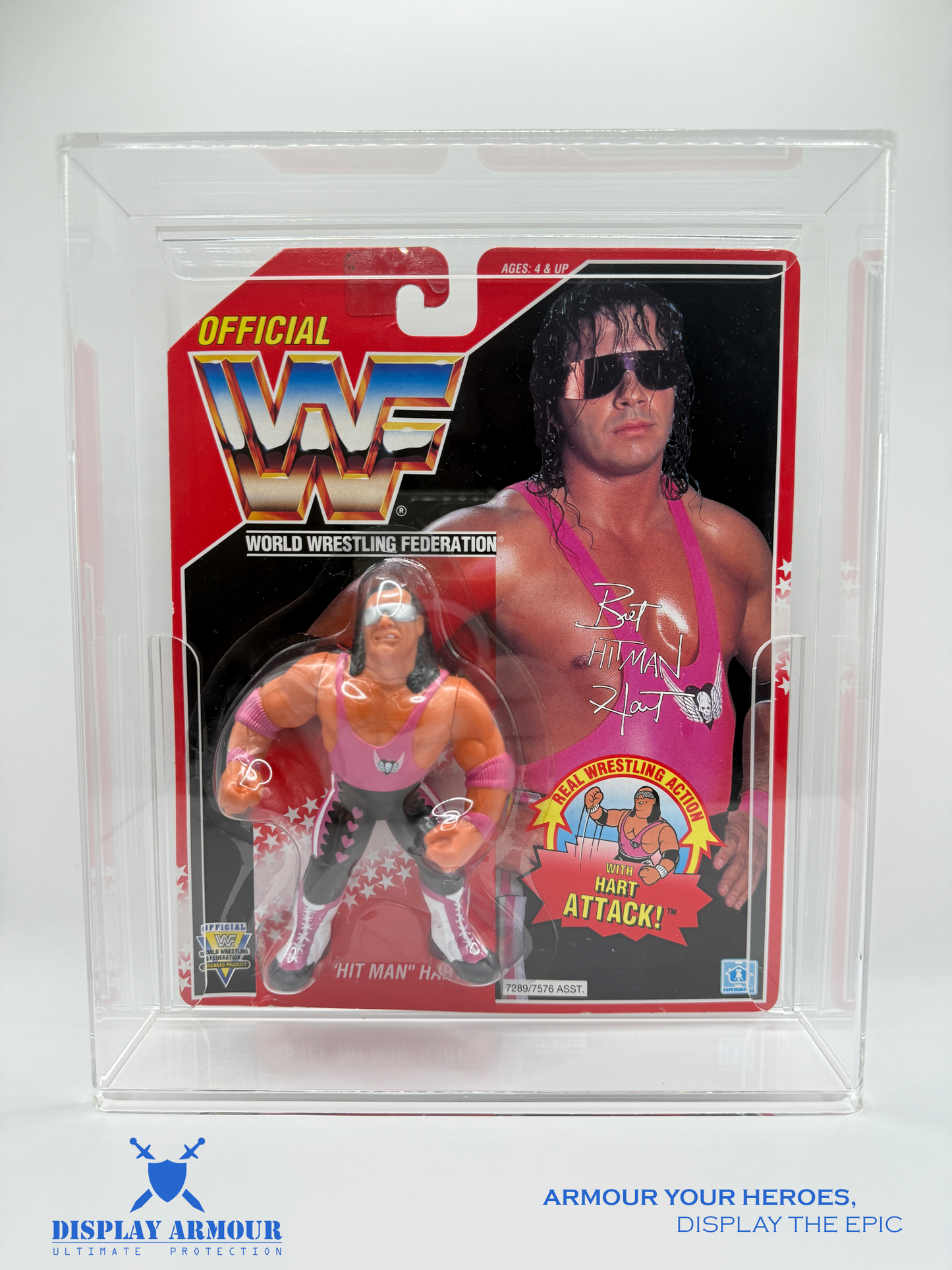 WWF Hasbro Acrylic Display Case for Single Action Figures | UV Protection, Slide Bottom, Crystal Clear by Display Armour