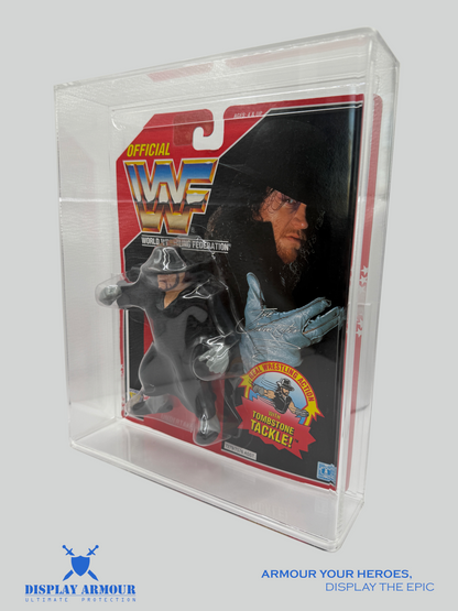 WWF Hasbro Acrylic Display Case for Single Action Figures | UV Protection, Slide Bottom, Crystal Clear by Display Armour