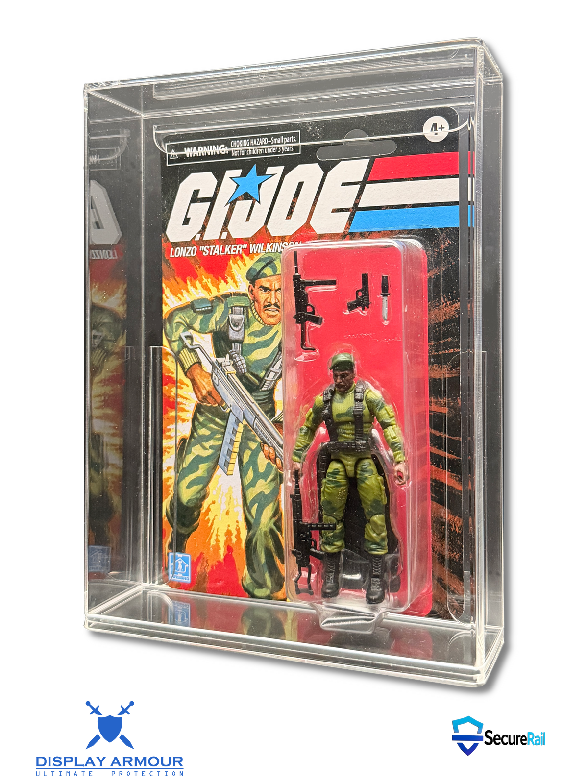 Hasbro Retro Collection G.I. Joe carded figure in Display Armour acrylic display case