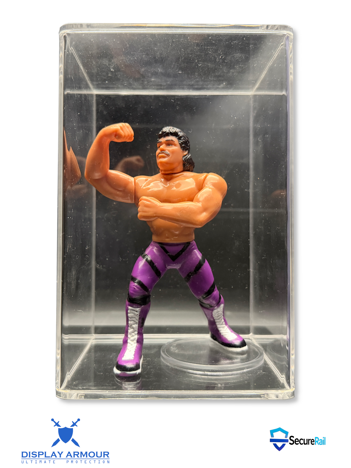 WWF Hasbro loose figure acrylic display case for 1990–1994 wrestling action figures