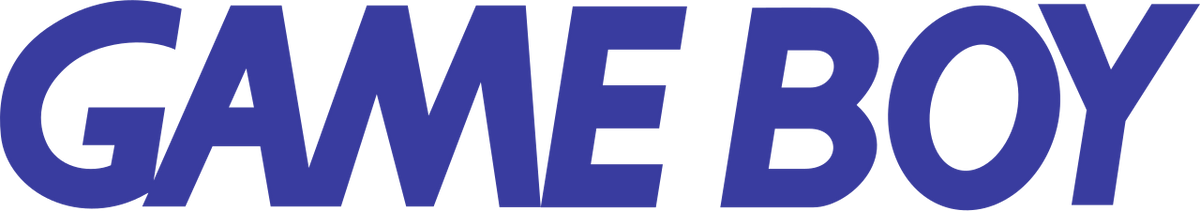 Blue 'GAME BOY' logo on a white background