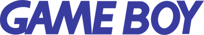 Blue 'GAME BOY' logo on a white background
