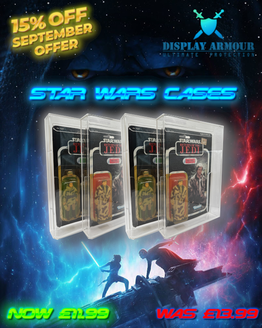 Star Wars (Standard Depth) Acrylic Display Case for Kenner Action Figures | UV Protection, Slide Bottom, Crystal Clear by Display Armour