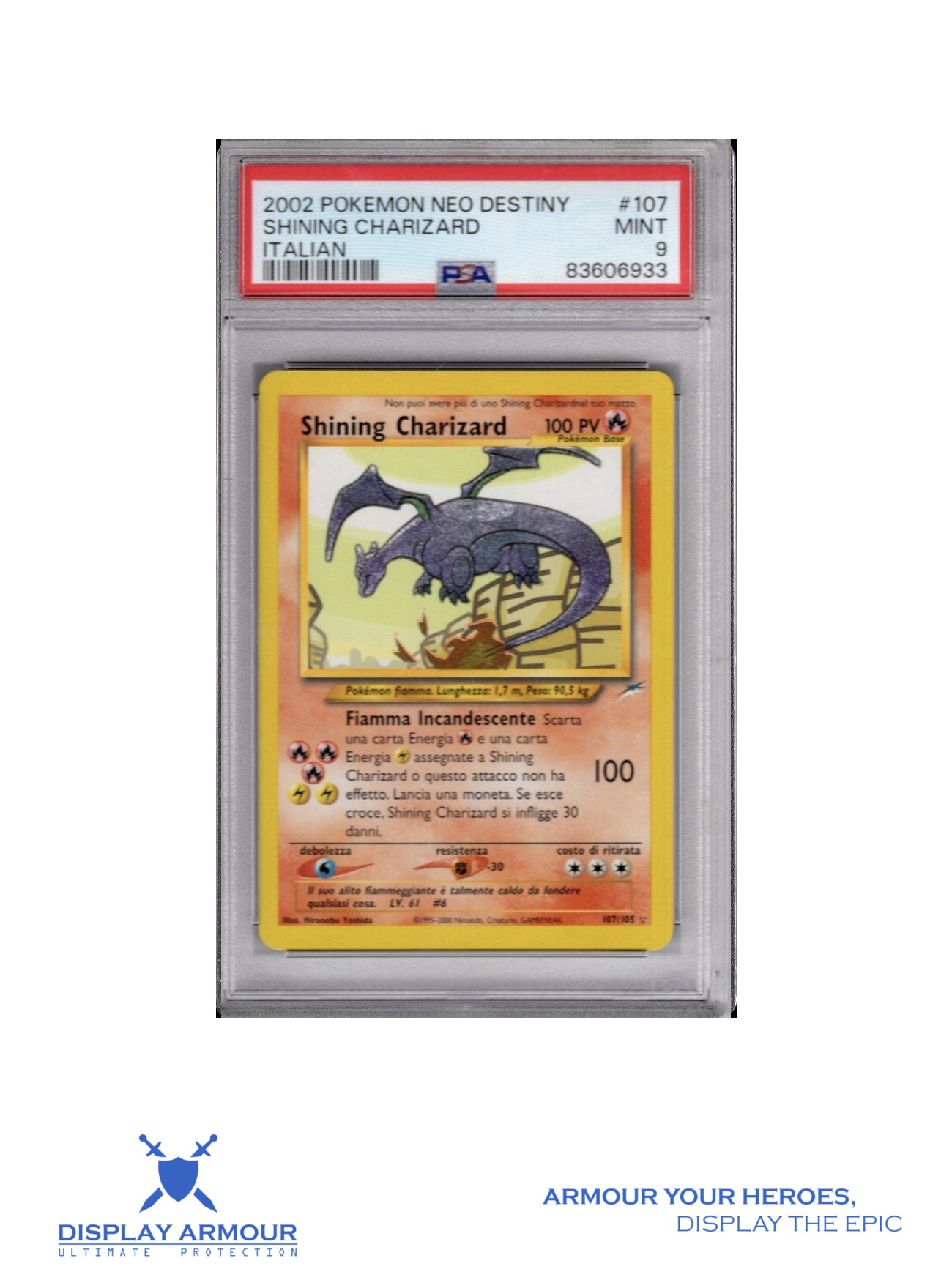 Shining Charizard Neo Destiny Pokémon card rare 1st Edition PSA graded
