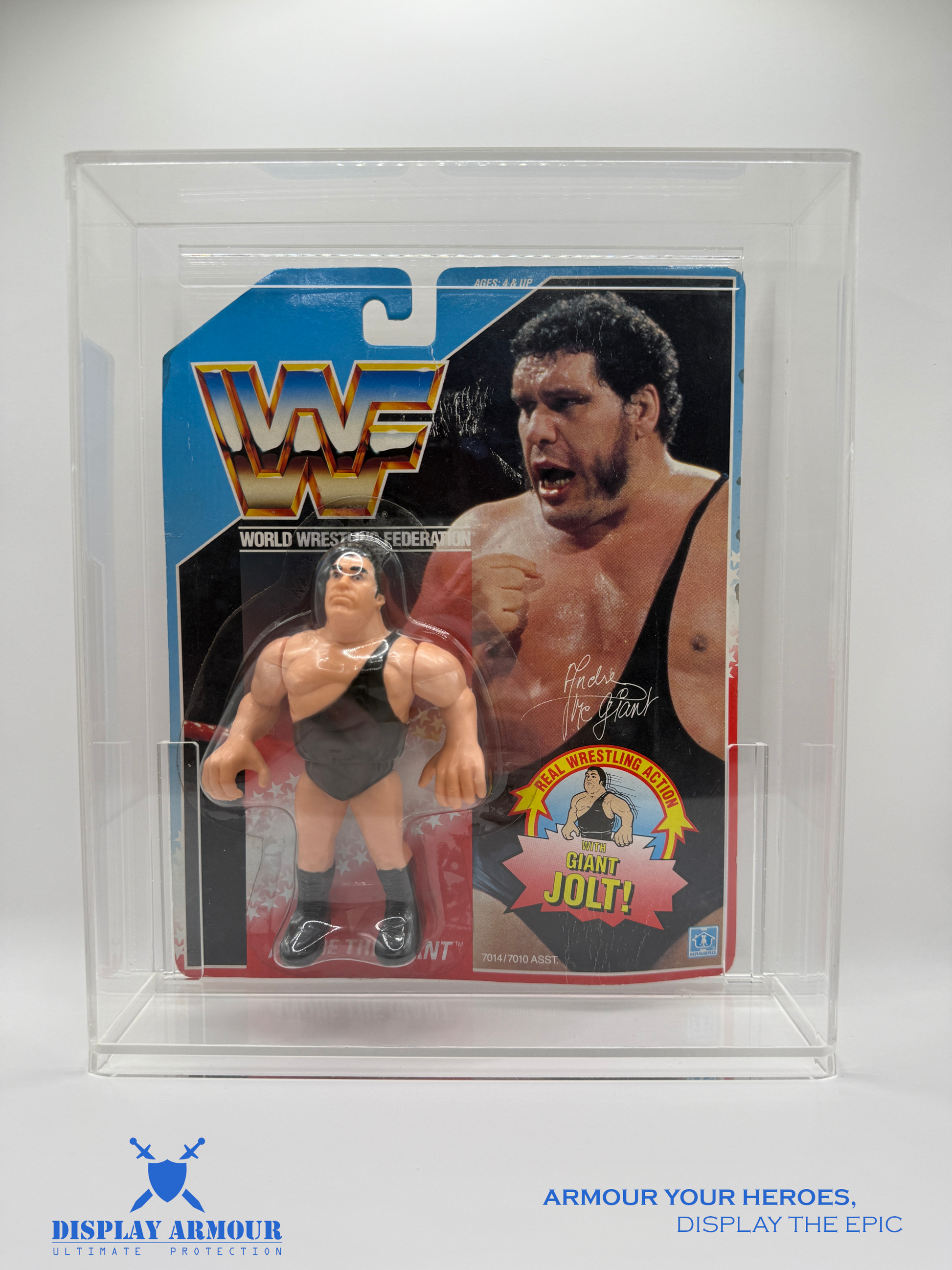 WWF Hasbro Andre the Giant Action Figure with Display Case by Display Armour - Front View