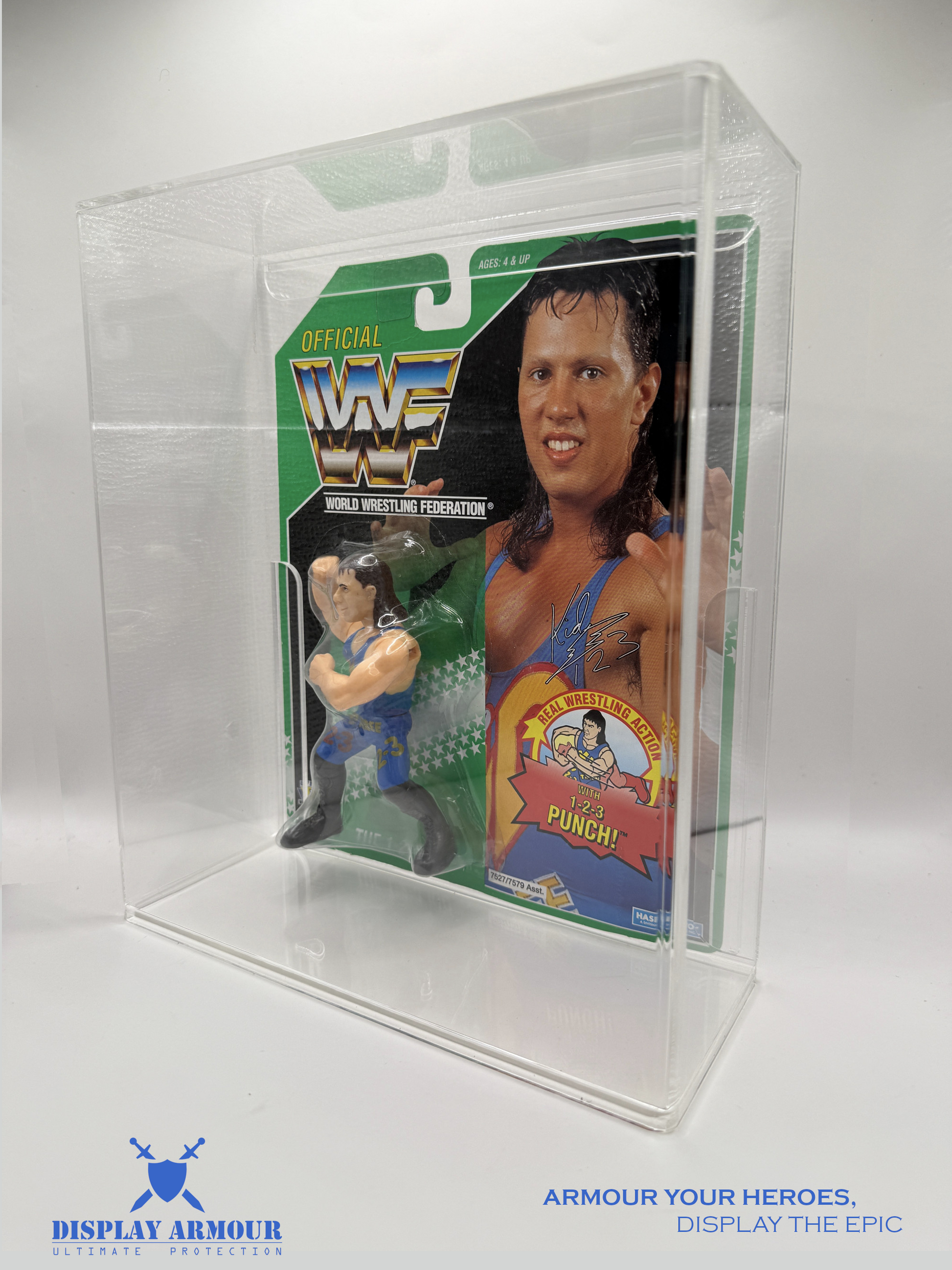 Side angle of the Extra Deep Display Armour case, showcasing increased internal depth and 4mm thick UV-protected acrylic for maximum figure protection.