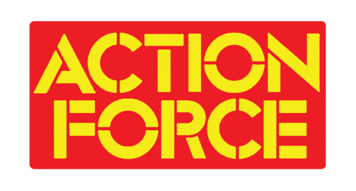 Action Force Palitoy acrylic display case hero banner by Display Armour.