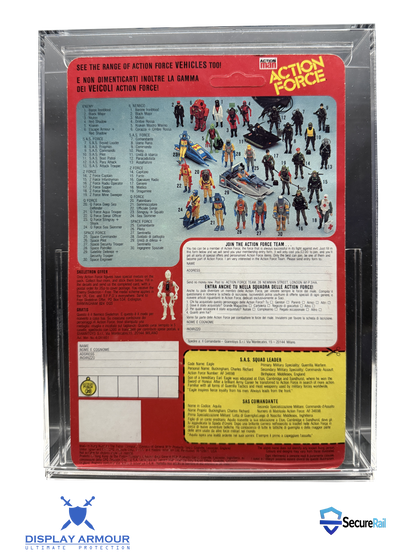 Action Force Palitoy MOC Action Figure Display Case – UV Acrylic Protector