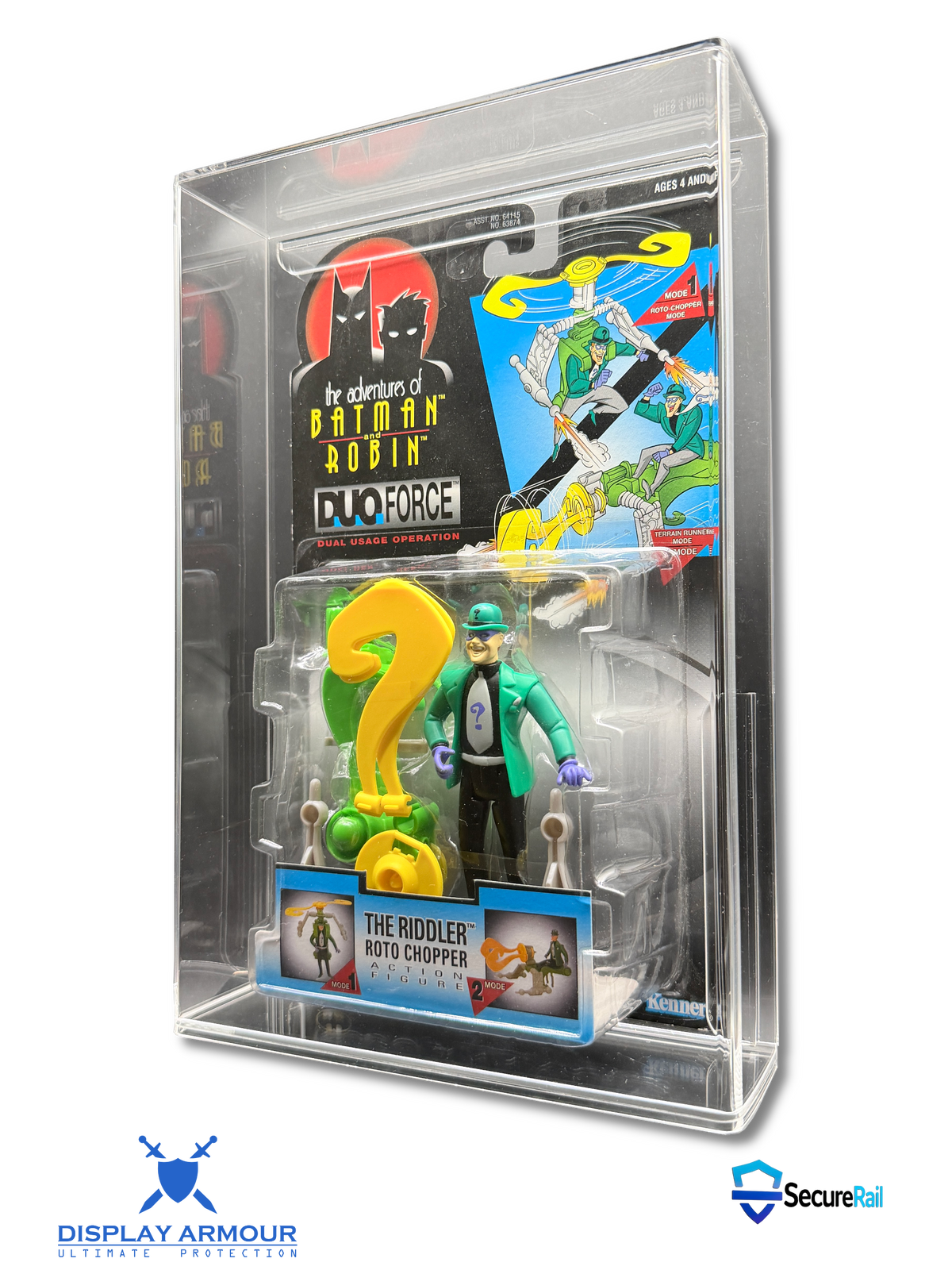 Batman & Robin Kenner action figure displayed inside a Display Armour acrylic display case