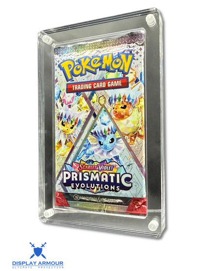 Pokémon booster pack acrylic display case front angle view