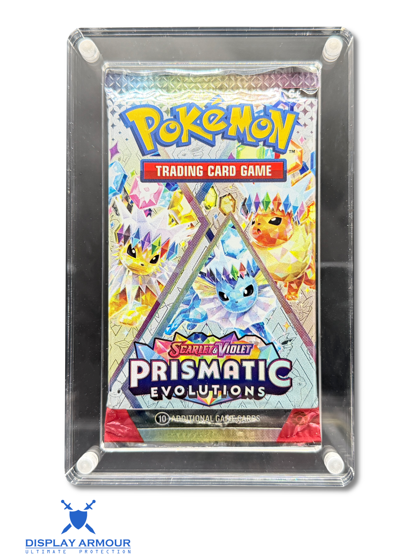 Pokémon booster pack acrylic display case front view