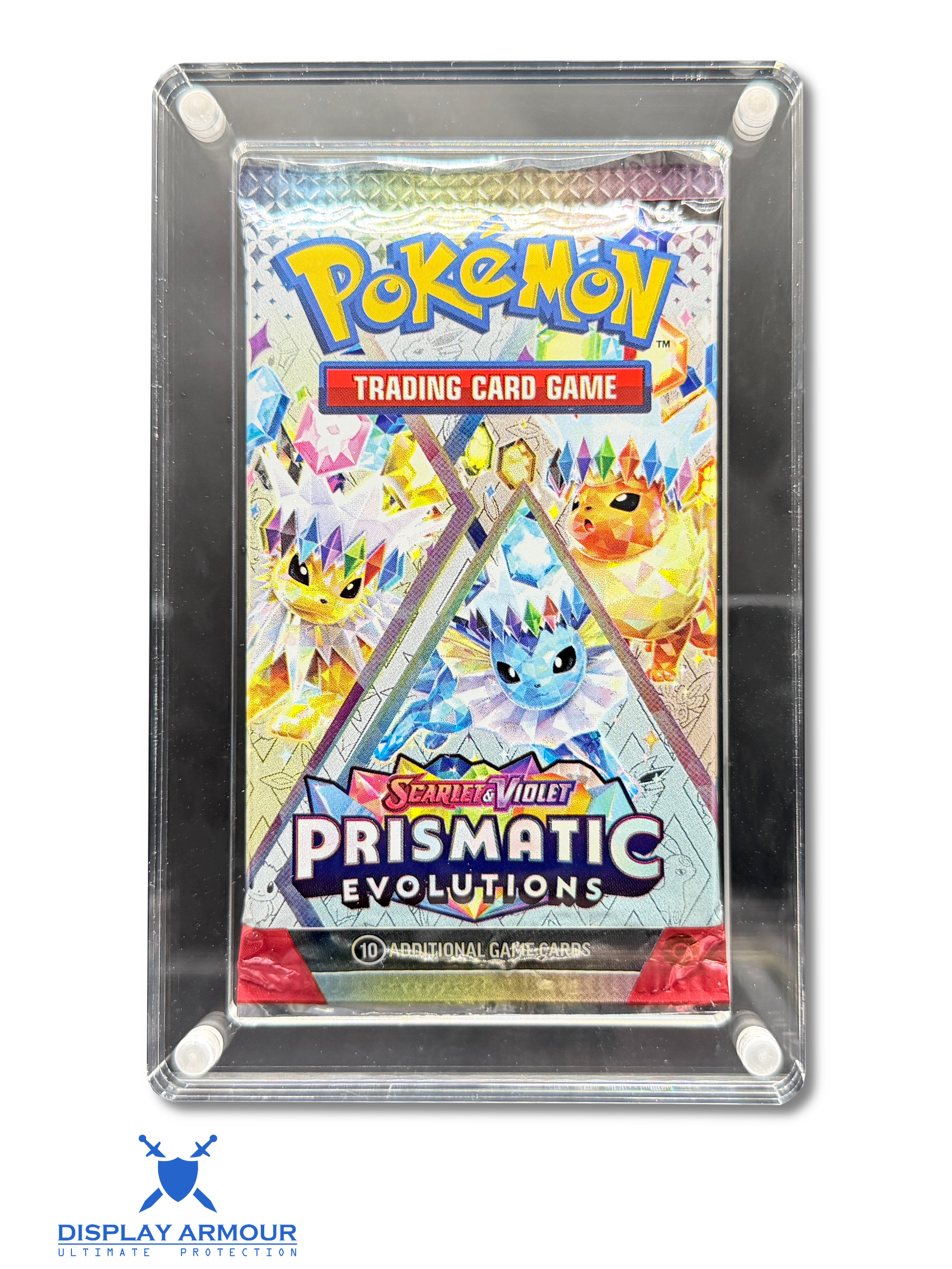 Pokémon booster pack acrylic display case front view
