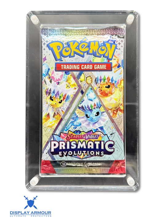 Pokémon booster pack acrylic display case front view
