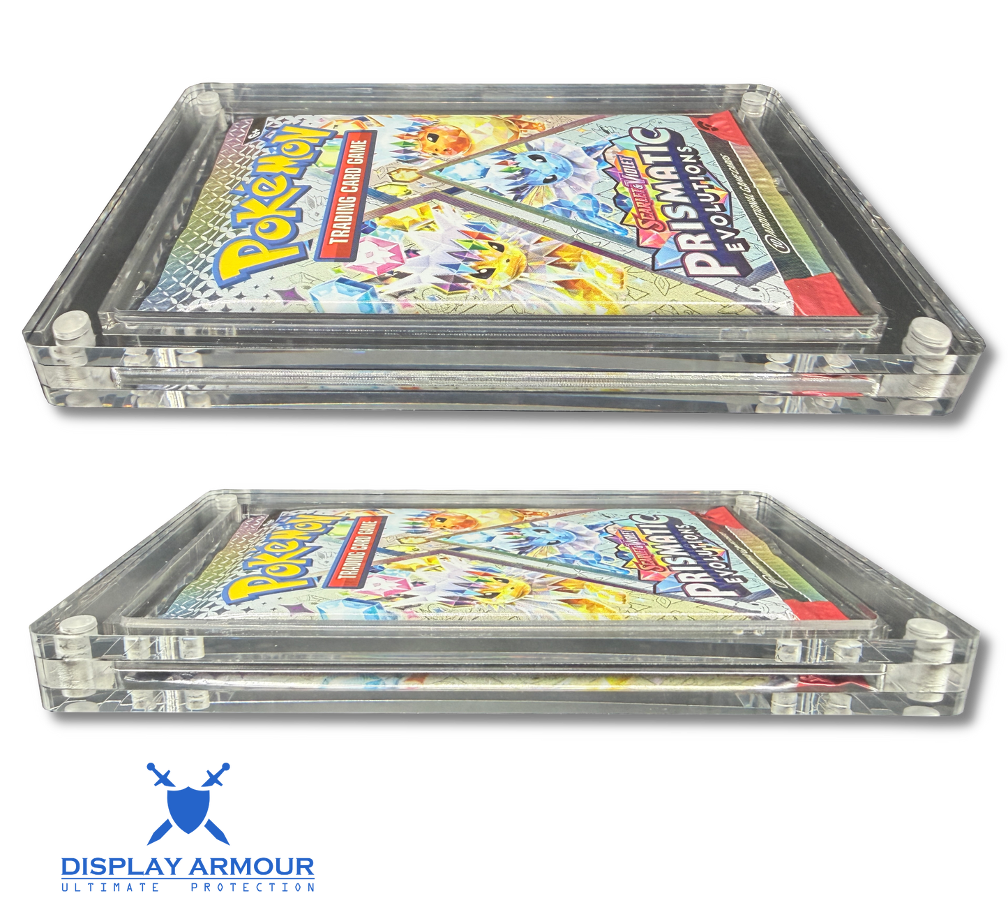 Pokémon booster pack acrylic display case side view