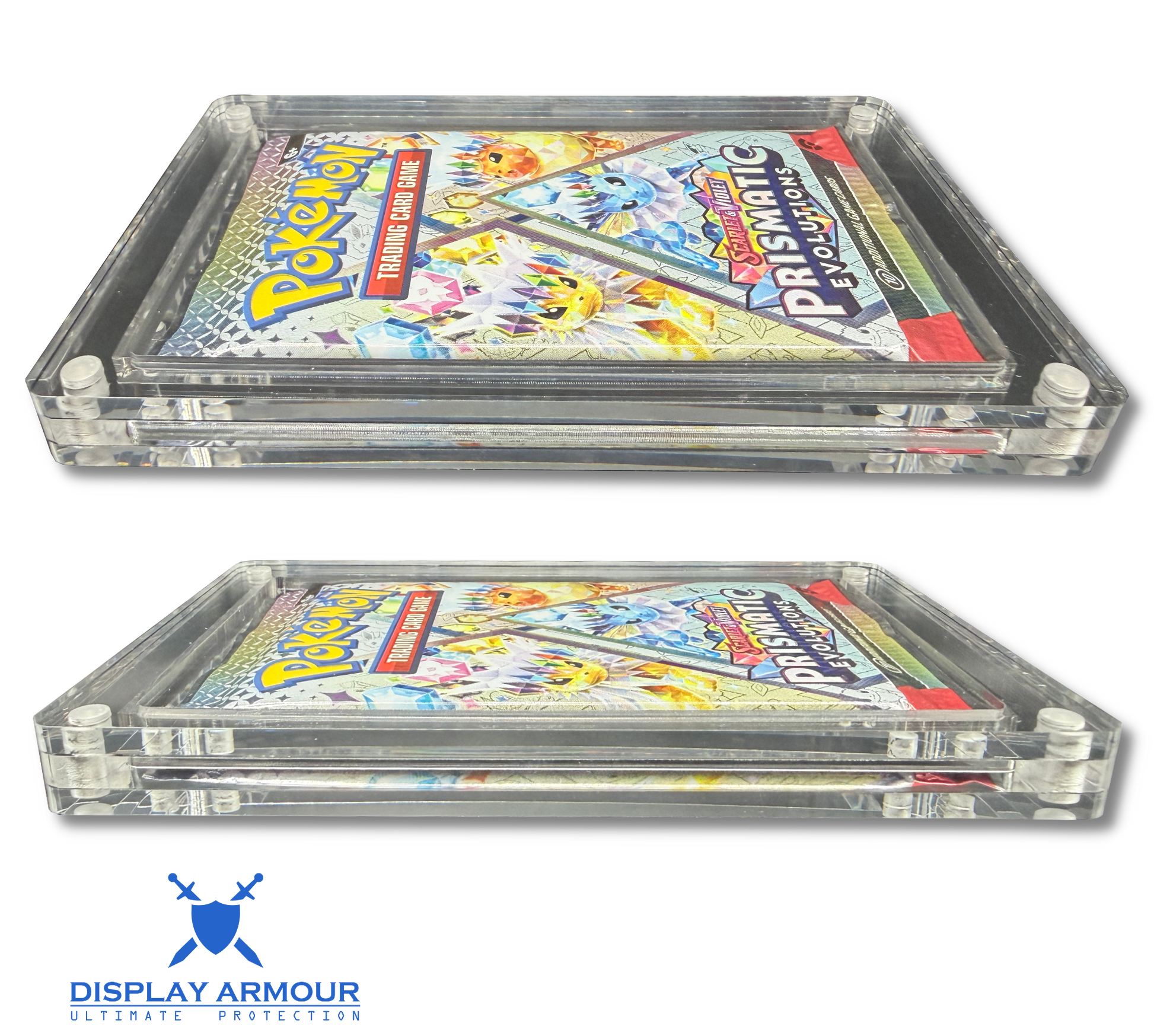 Pokémon booster pack acrylic display case side view
