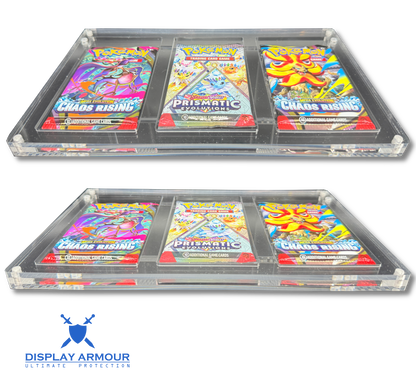 Pokémon 3 slot booster pack acrylic display case side view