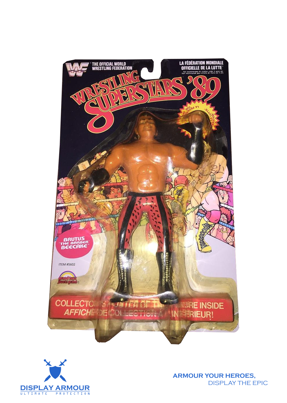 LJN WWF Brutus Beefcake Black Card rare wrestling figure mint on card