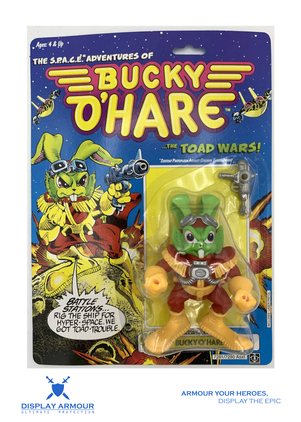 Cpatain bucky Ohare MOC protected in display armour case