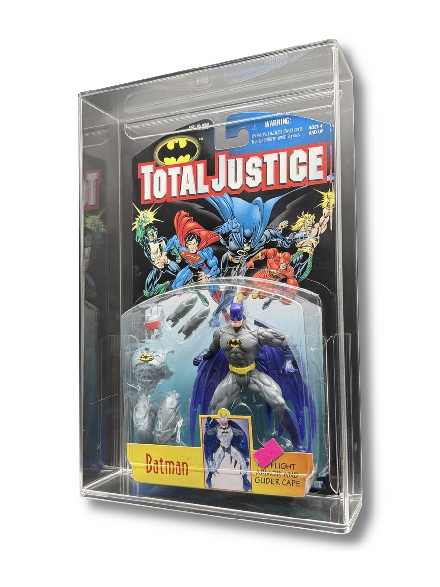 DC Total Justice Batman action figure in Display Armour acrylic display case
