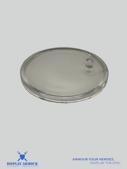 Close-up of Display Armour acrylic stand peg for secure action figure support
