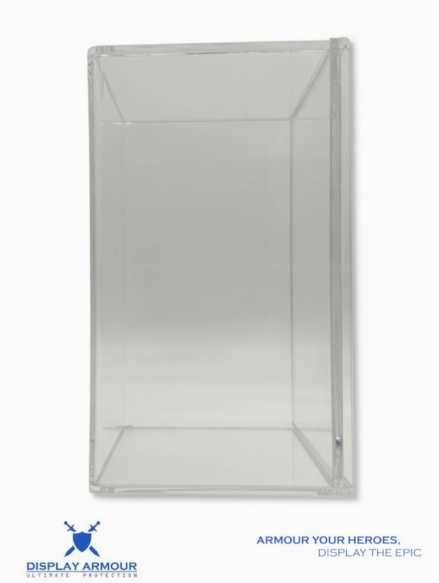Clear display case on a gray background with 'Display Armour' branding.