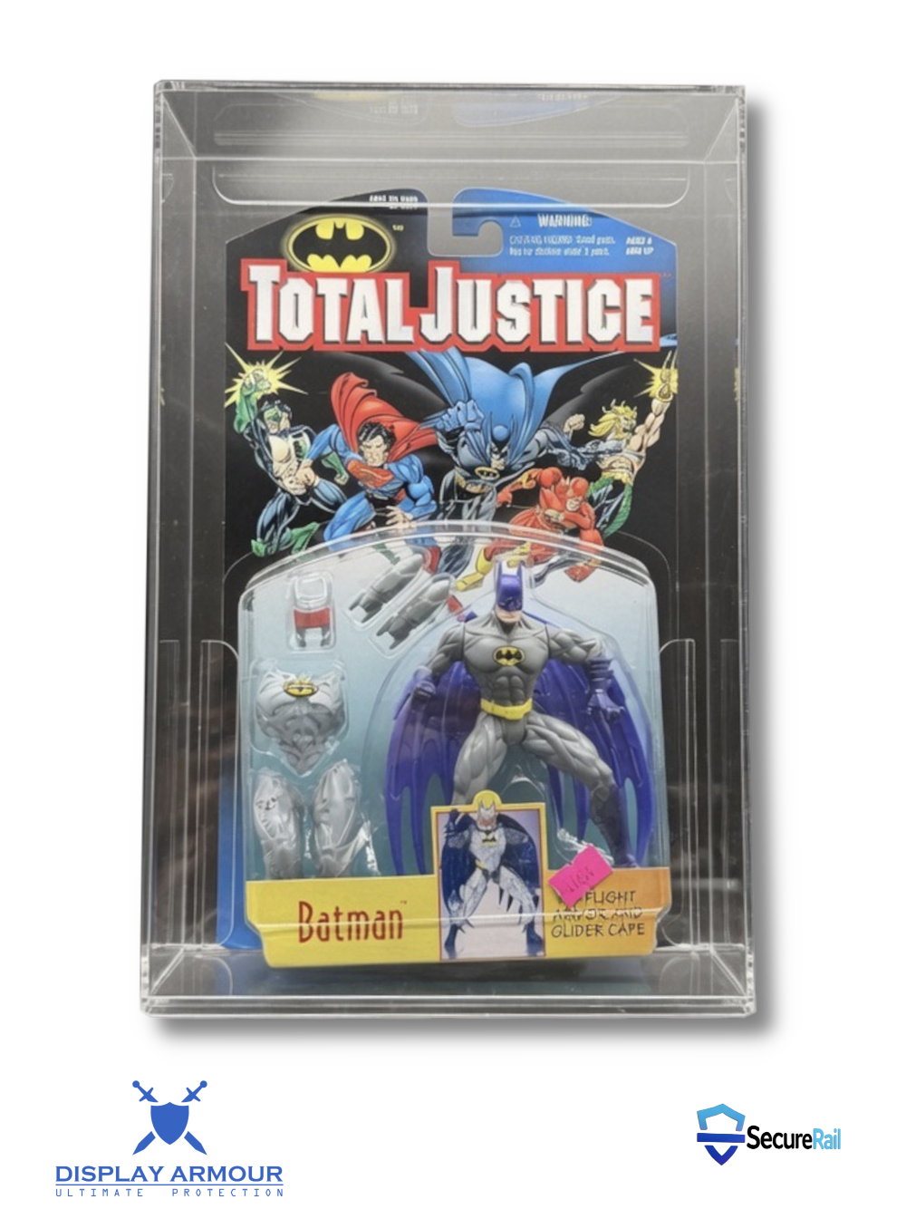 DC Total Justice Kenner action figure acrylic display case front view